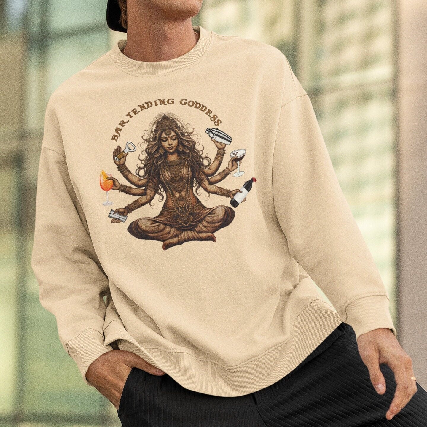 Bartender Sweatshirt - Bartending Goddess Gift for Women