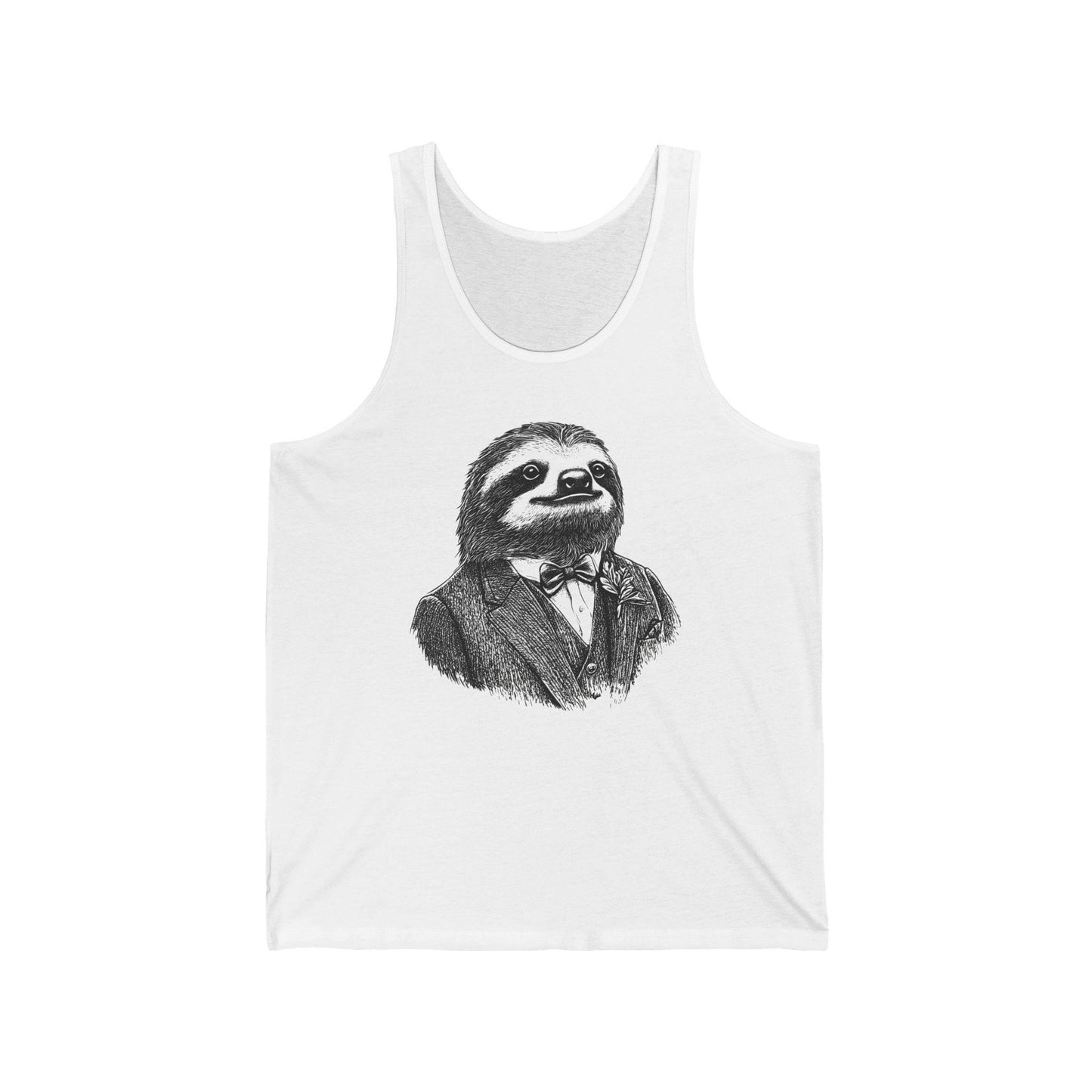 Sloth Tank Top, Sloth Wearing Expensive Suit Shirt