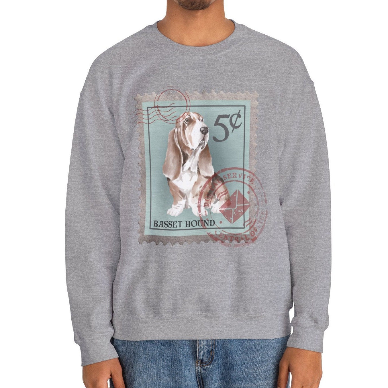 Basset Hound Sweatshirt - Cute Basset Mom Crew Neck Gift
