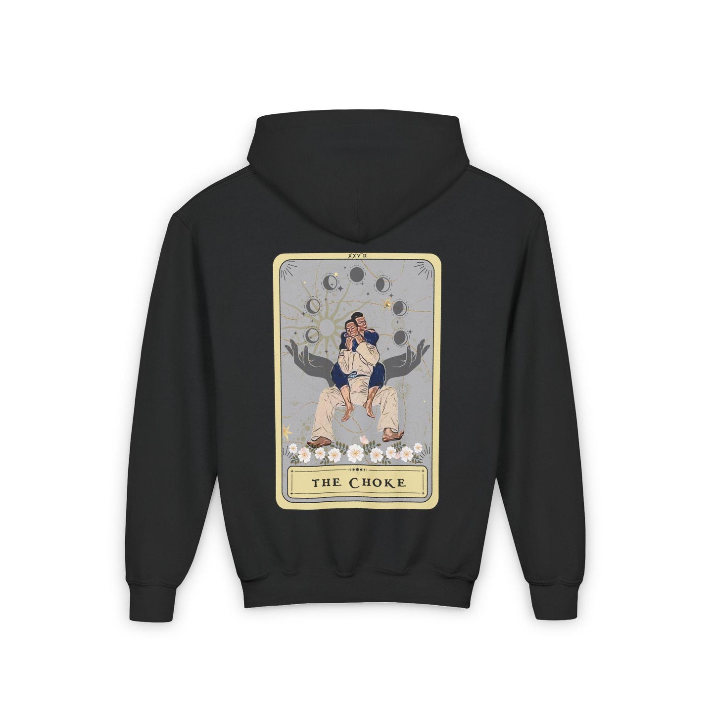 Jiu Jitsu Youth Hoodie, The Choke Tarot Card JiuJitsu YOUTH SIZE Hooded