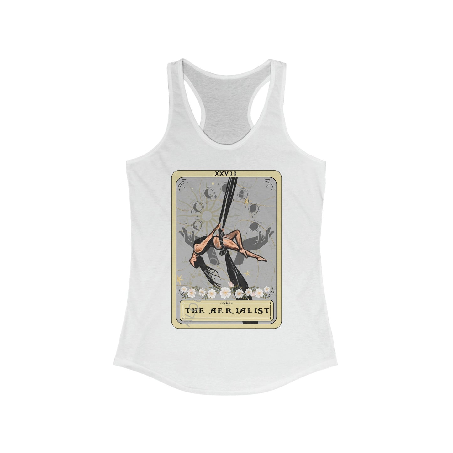 Aerialist Tank Top, The Aerialist Tarot Card Shirt, Aerial Silk Dancer Racerback