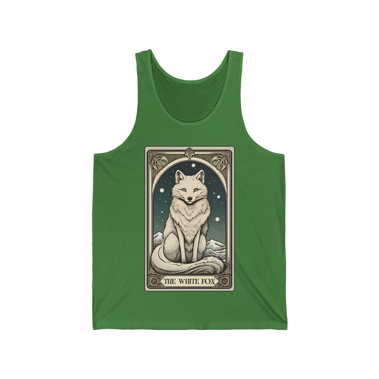 The White Fox Tarot Card Shirt, White Fox Shirt Arctic Fox Tank Top Wild Animal