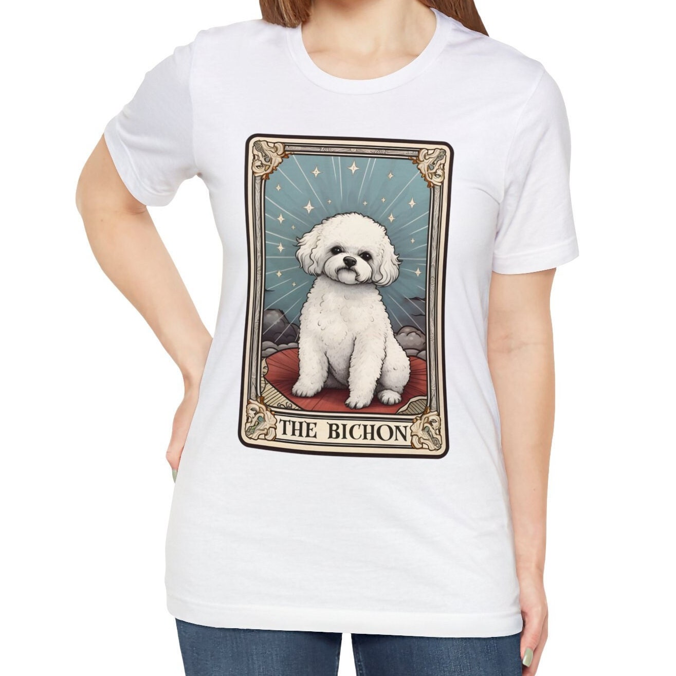 Bichon Frise Shirt, The Bichon Tarot Card Shirt, Bichon Mom Shirt, Bichon Frise Mom Gifts