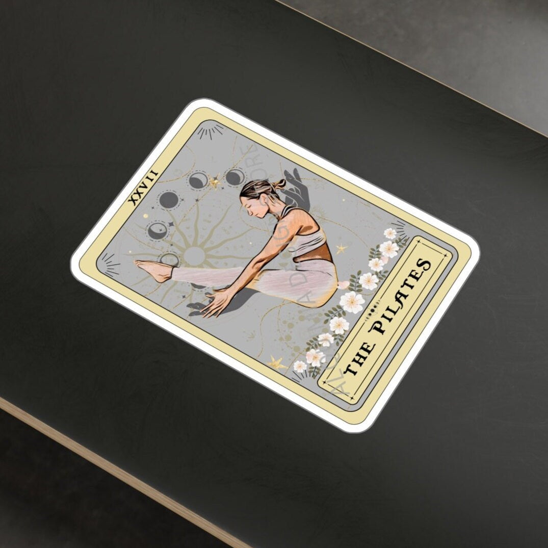 Pilates Tarot Card Sticker - 3 x 4 Waterproof Vinyl Sticker