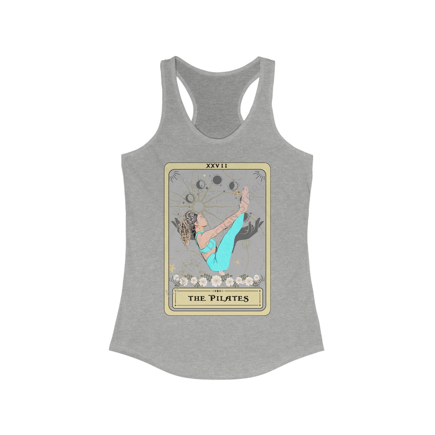 Pilates Tarot Card Tank Top - Racerback Shirt for Pilates Lovers