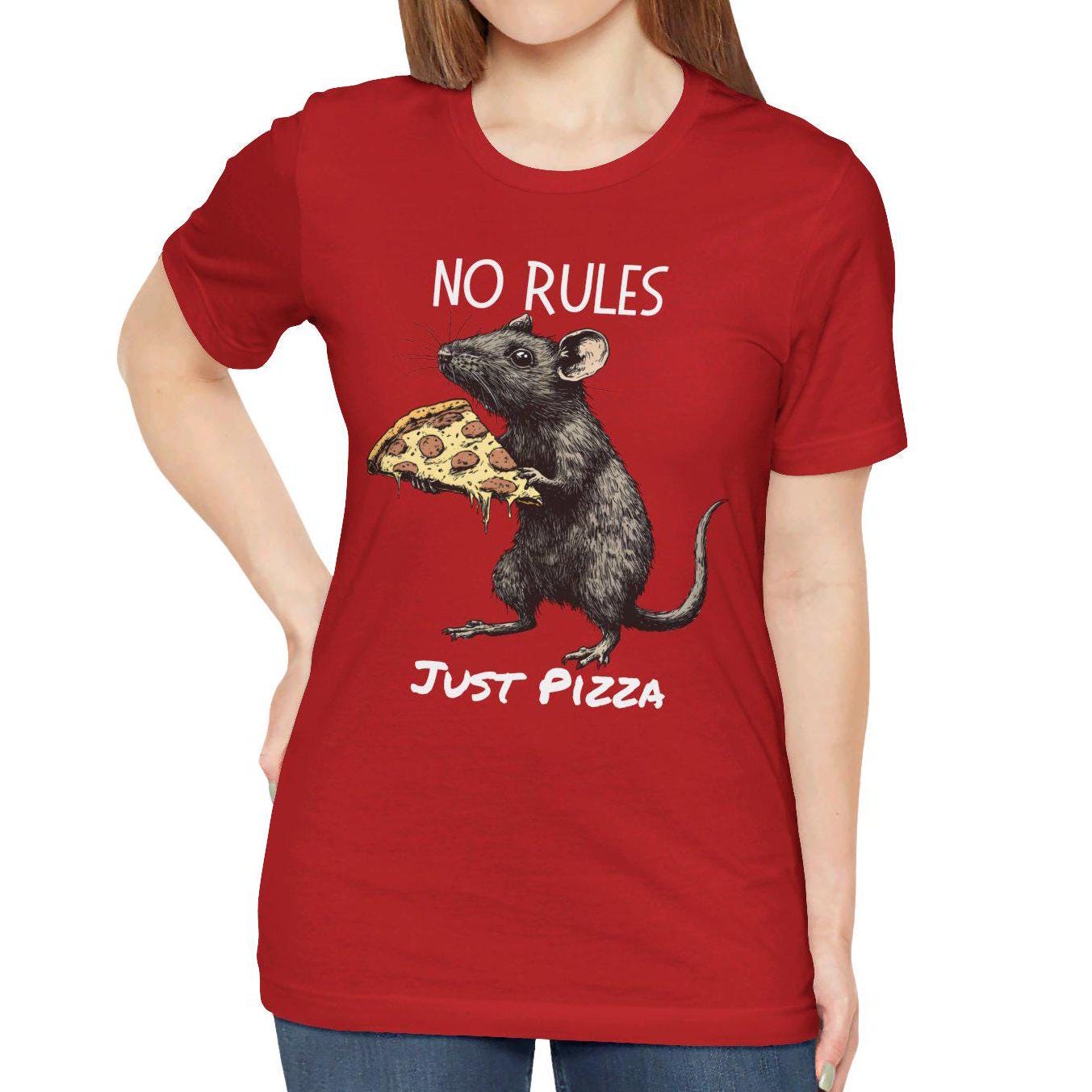 No Rules Just Pizza Rat Pizza Shirt, Pizza Lover Rat T-shirt