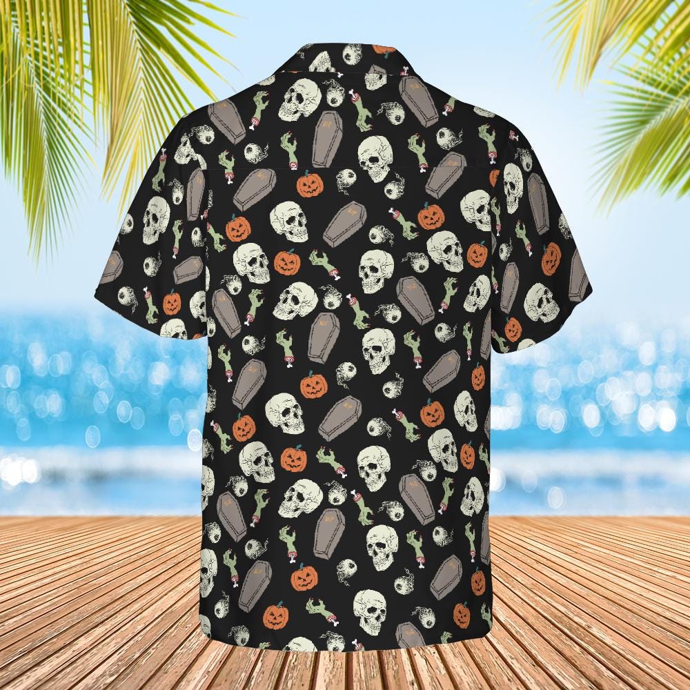 Halloween Hawaiian Shirt, Halloween Button Down Shirt