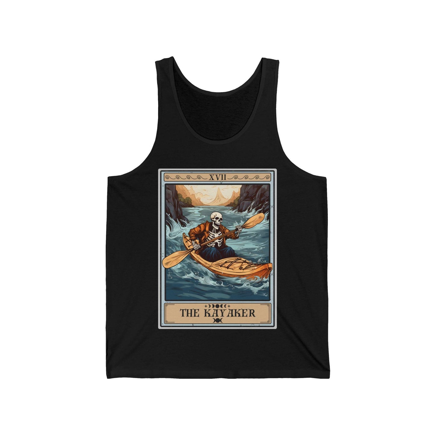 The Kayaker Tarot Card Tank Top, Kayak Shirt Kayaking Lover Gifts