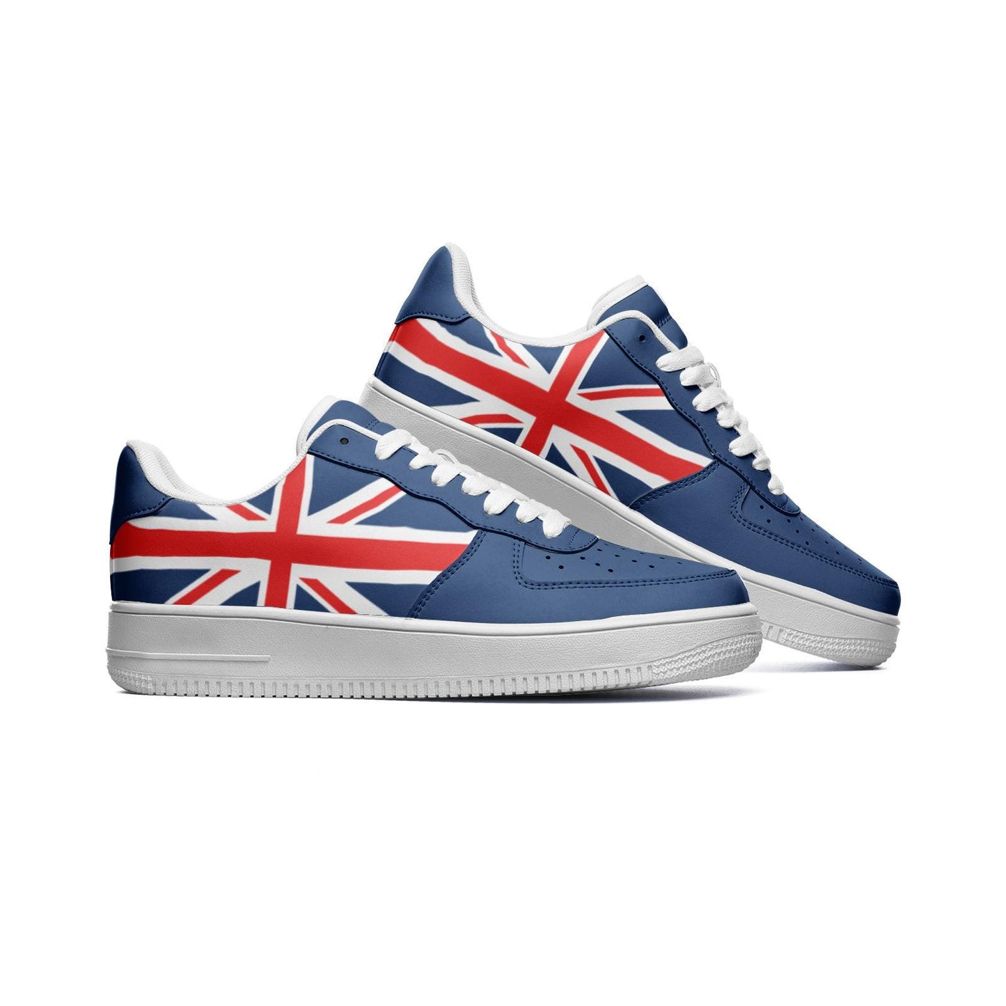 UK Flag Sneakers United Kingdom Flag Shoes Unisex Vegan Leather, Union Jack Flag