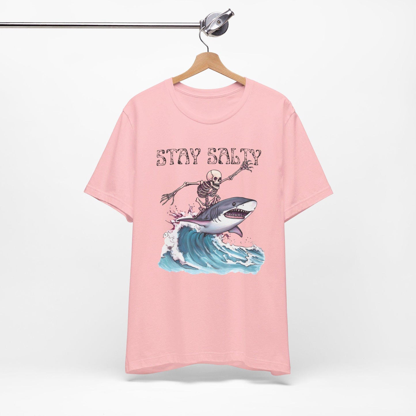 Stay Salty Shirt, Surfing T-shirt Beach Lover Ocean Life Surfer Shark Shirt