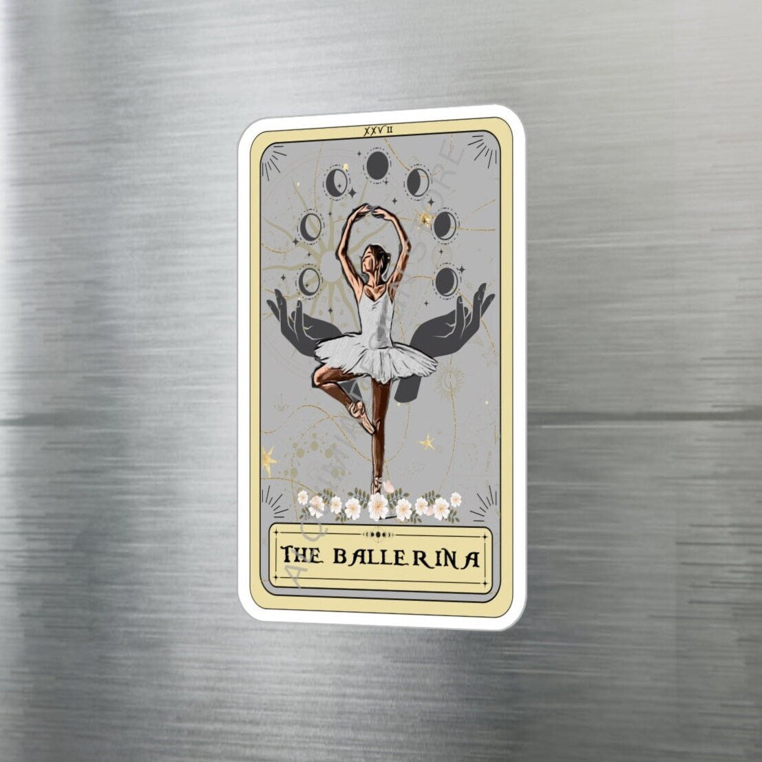 Ballerina Tarot Card Sticker - Waterproof Vinyl Dancer Sticker 3 x 4