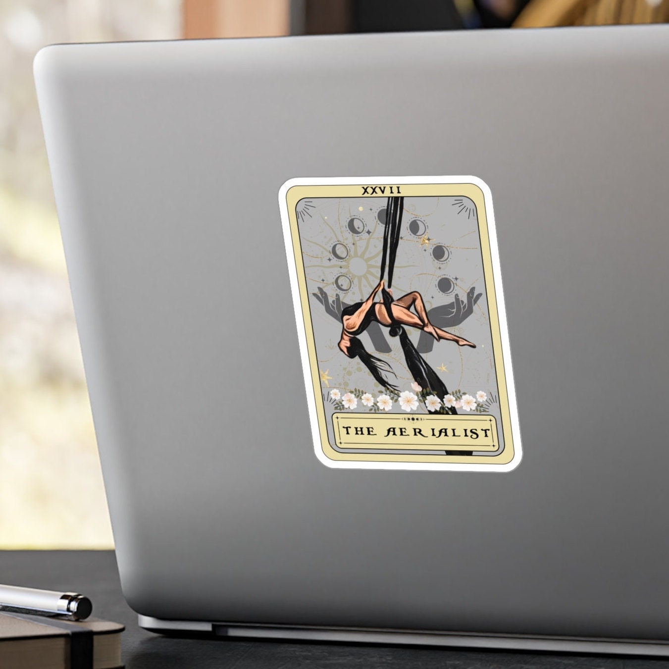 Aerialist Tarot Card Sticker - Waterproof Vinyl Aerial Dance Decal