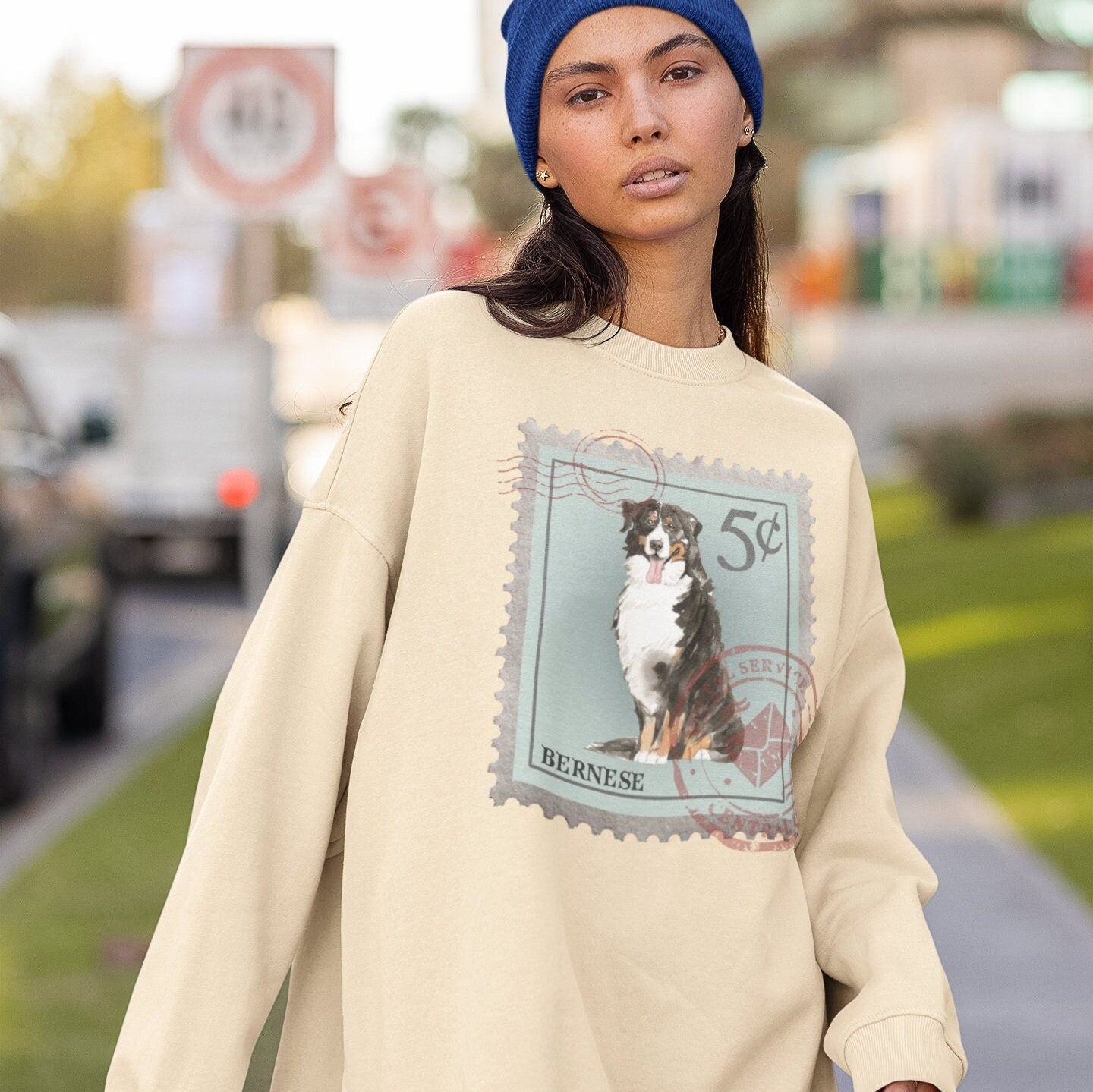 Bernese Mountain Dog Sweatshirt - Berner Mom Crew Neck Gift