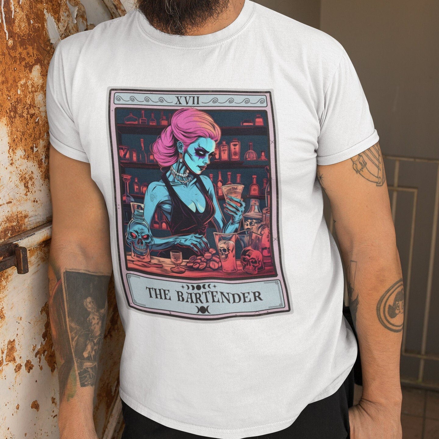 Bartender Shirt, Bartender Tarot Card Shirt Bartending Gift for Bartender Gifts