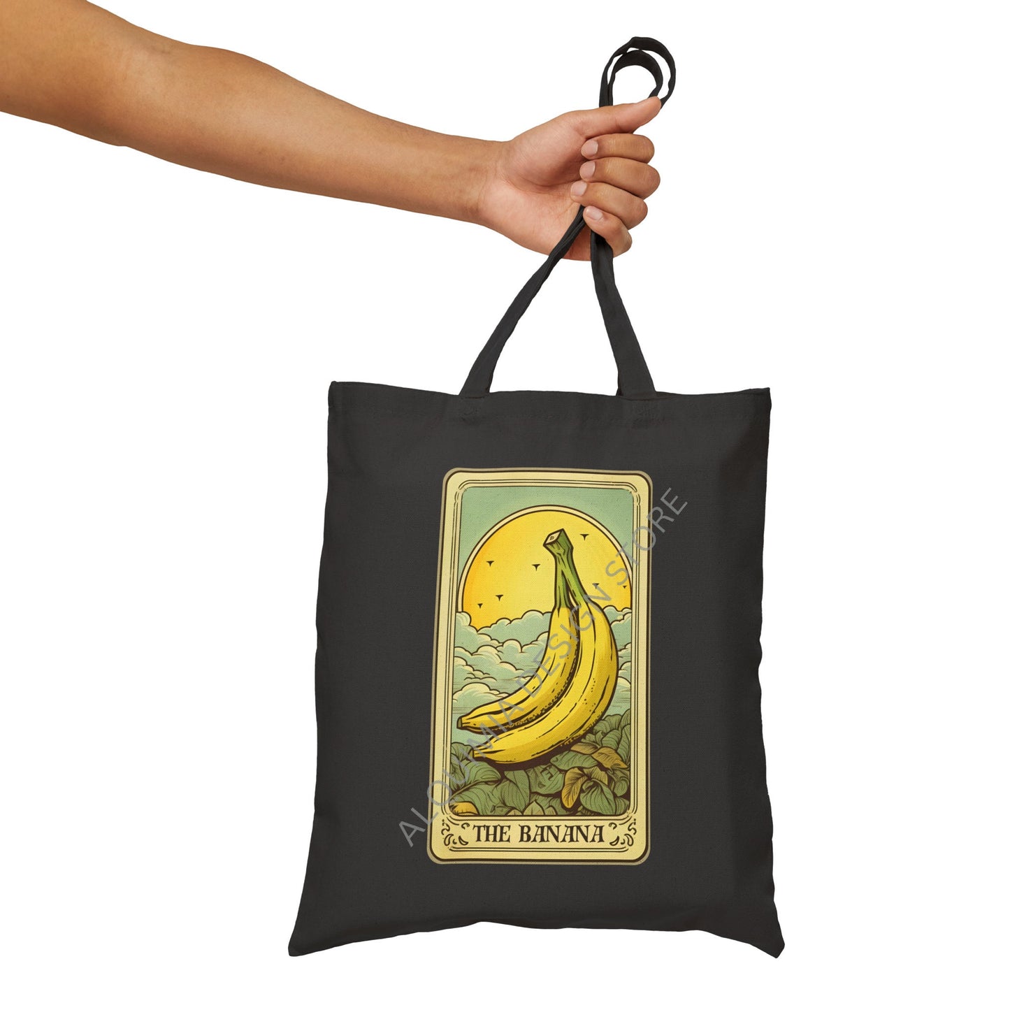 Banana Tote Bag - Fruit Lovers Canvas Bag 15 x 16