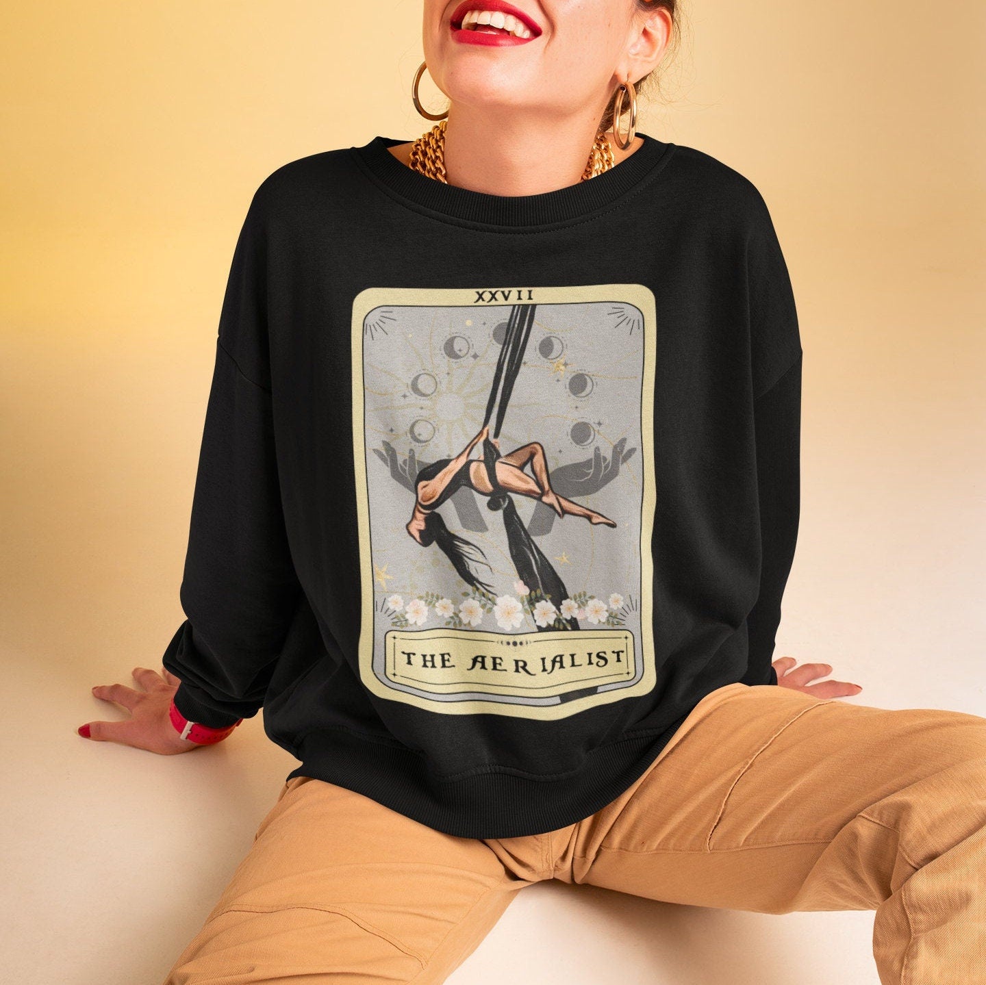 Aerialist Tarot Card Sweatshirt - Unique Aerial Dancer Gift