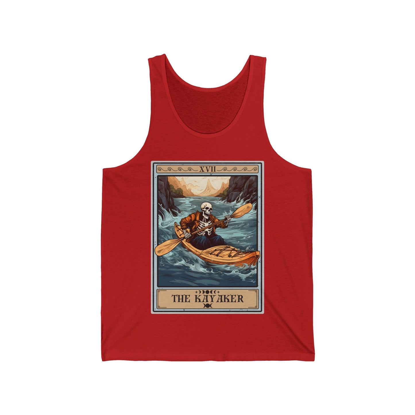 The Kayaker Tarot Card Tank Top, Kayak Shirt Kayaking Lover Gifts