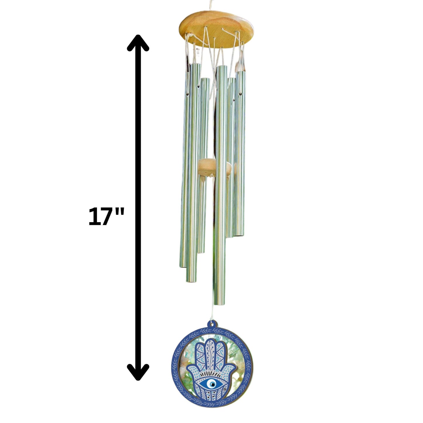 Hamsa Hand Wind Chime Suncatcher - Hand of Fatima Home Decor Gift