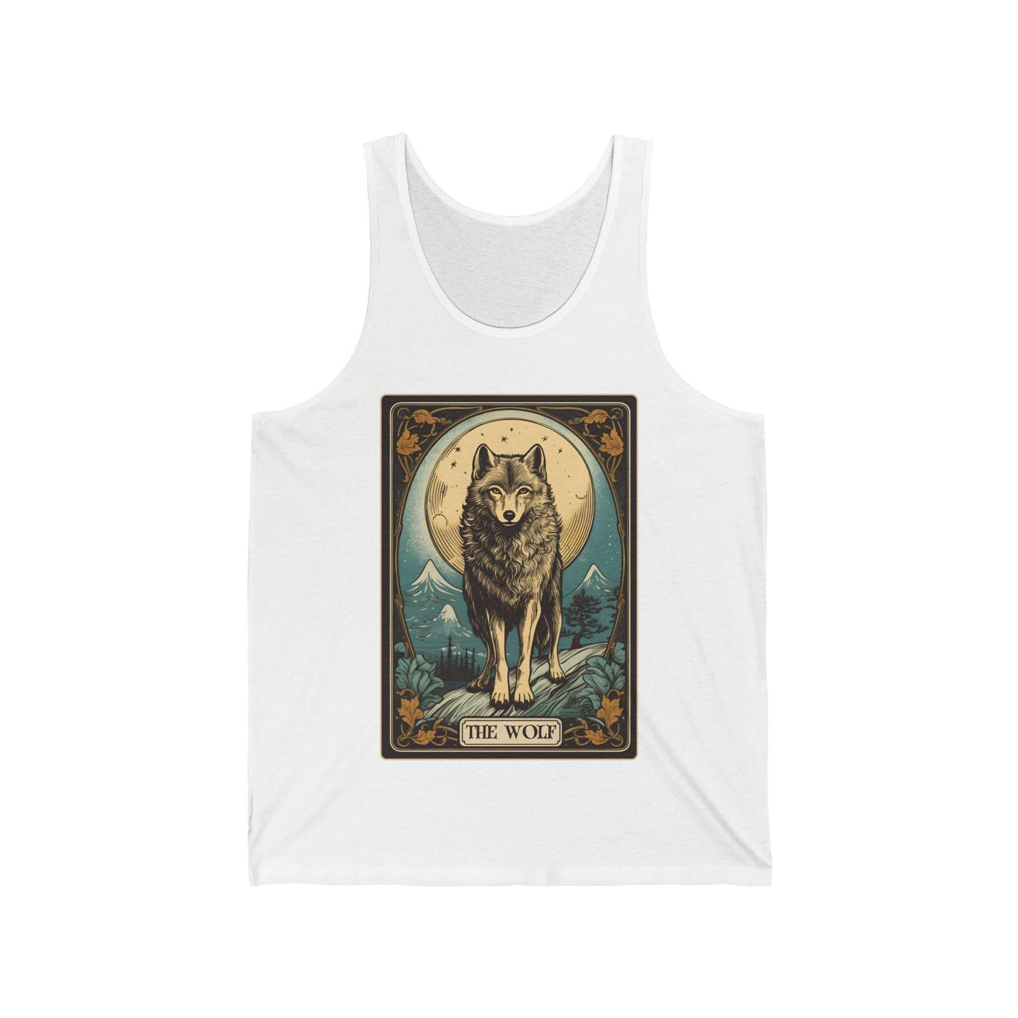 The Wolf Tarot Card Tank Top, Wolf Shirt Wild Animal Lover