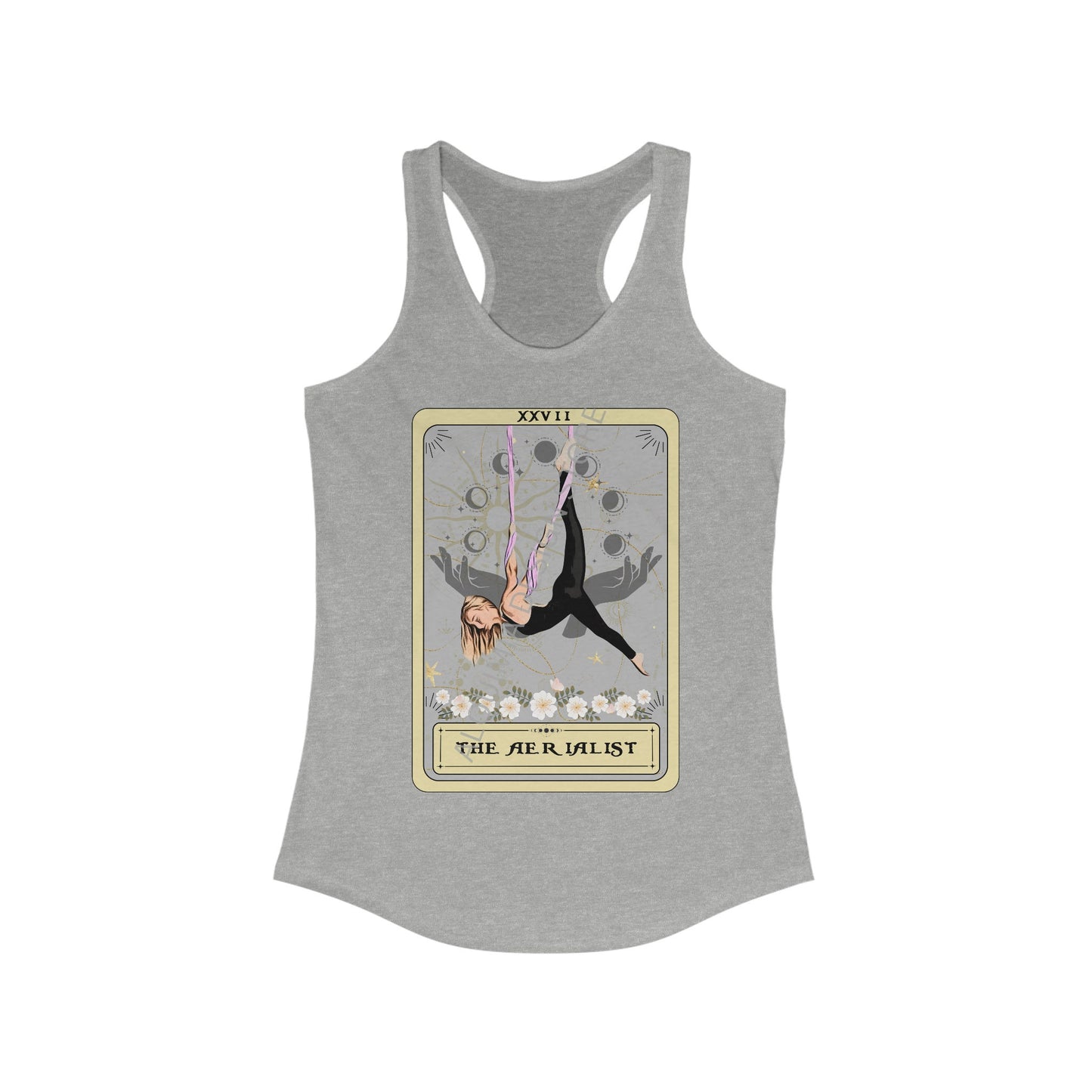 Aerialist Tank Top - Tarot Card Racerback Shirt for Aerial Silk Dance