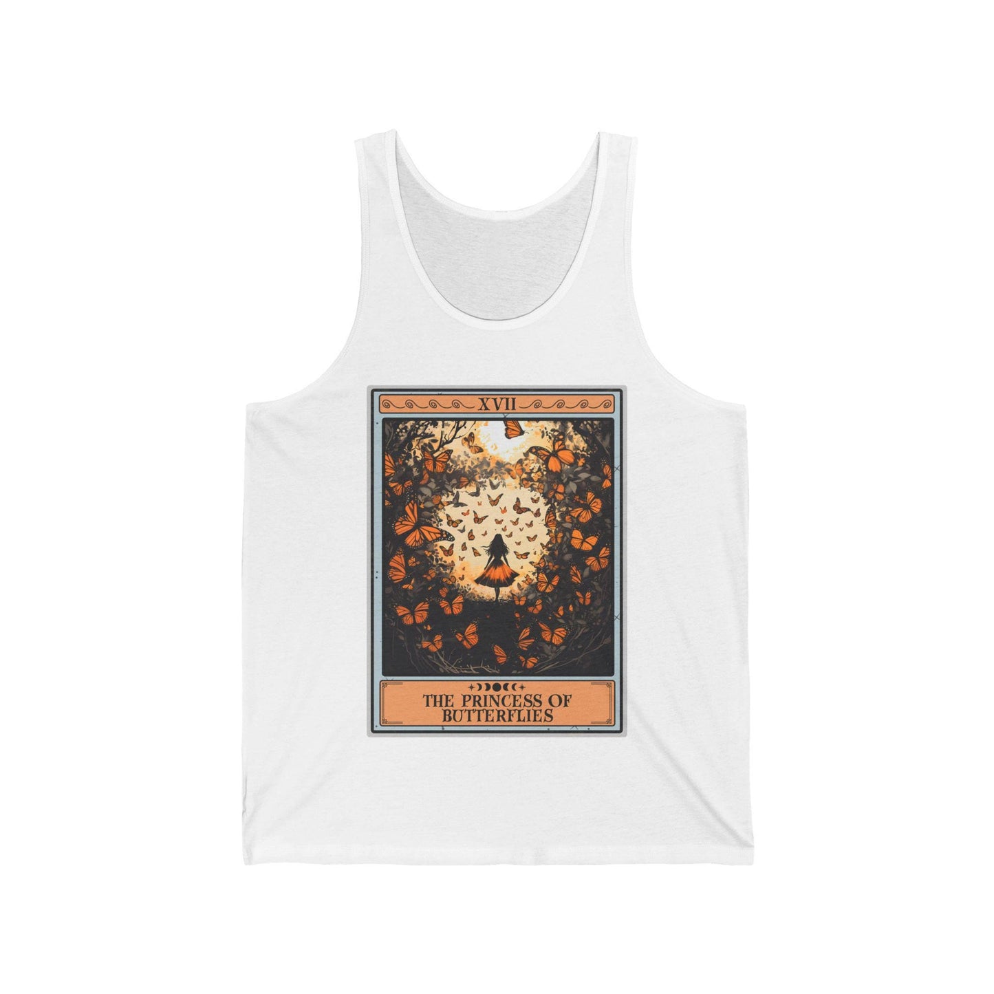 The Princess of Butterflies Tarot Card Tank Top, Monarch Butterfly Shirt