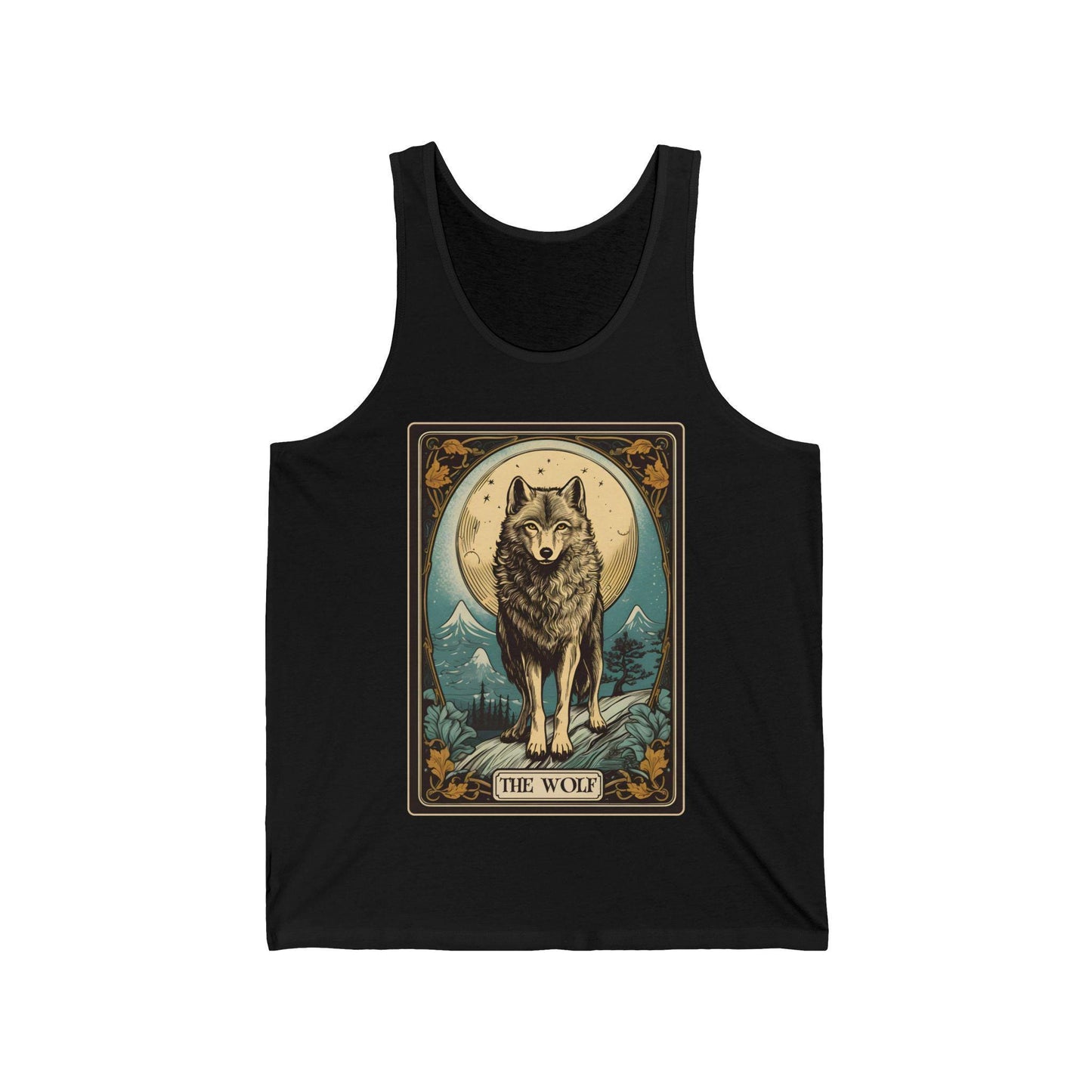The Wolf Tarot Card Tank Top, Wolf Shirt Wild Animal Lover