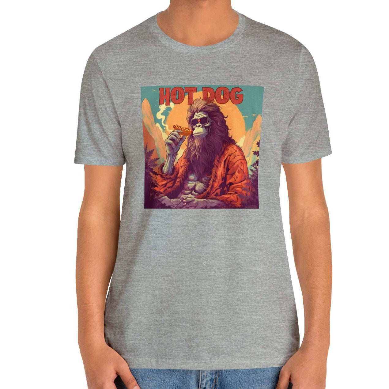 Bigfoot Hot Dog Shirt, Bigfoot Shirts Hot Dog Lover Gifts Sasquatch