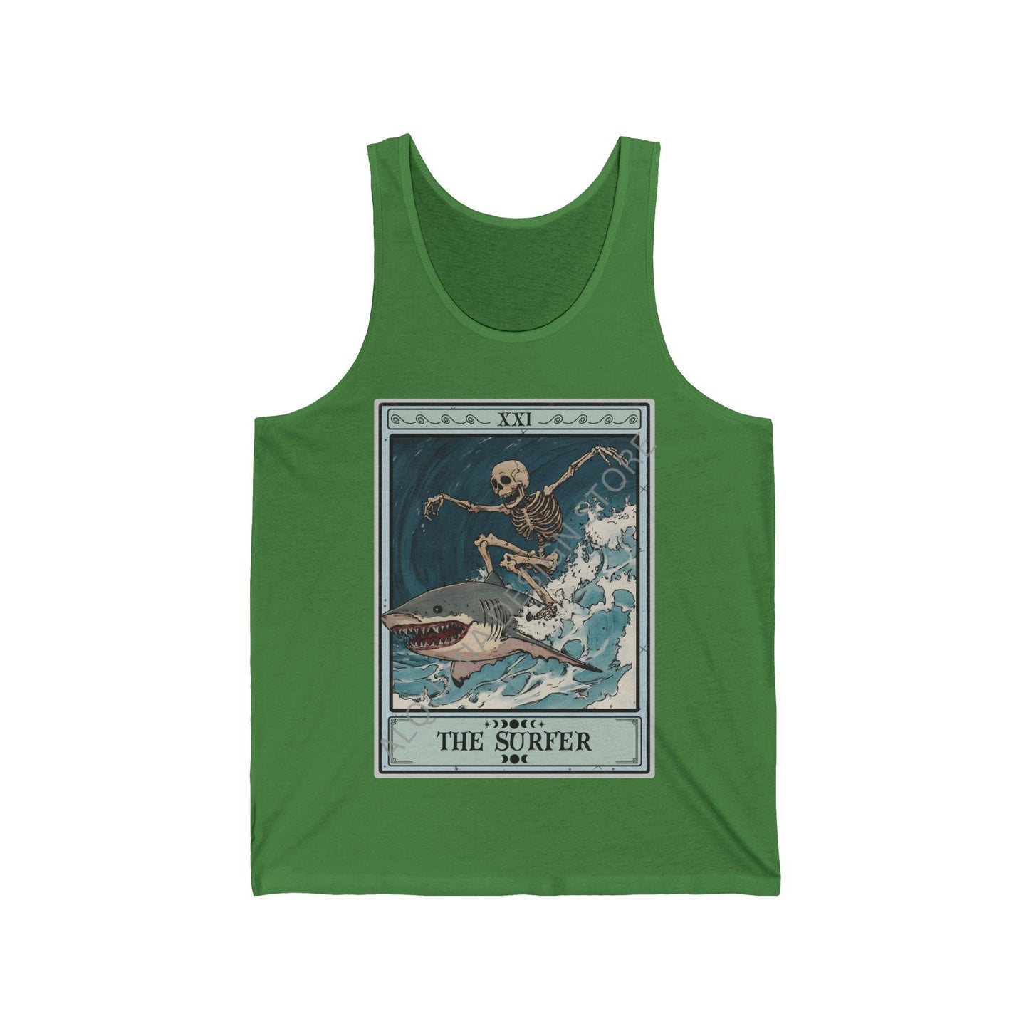 The Surfer Tarot Card Tank Top, Surfing Shirt, Beach Tee Ocean Lover Sea Life
