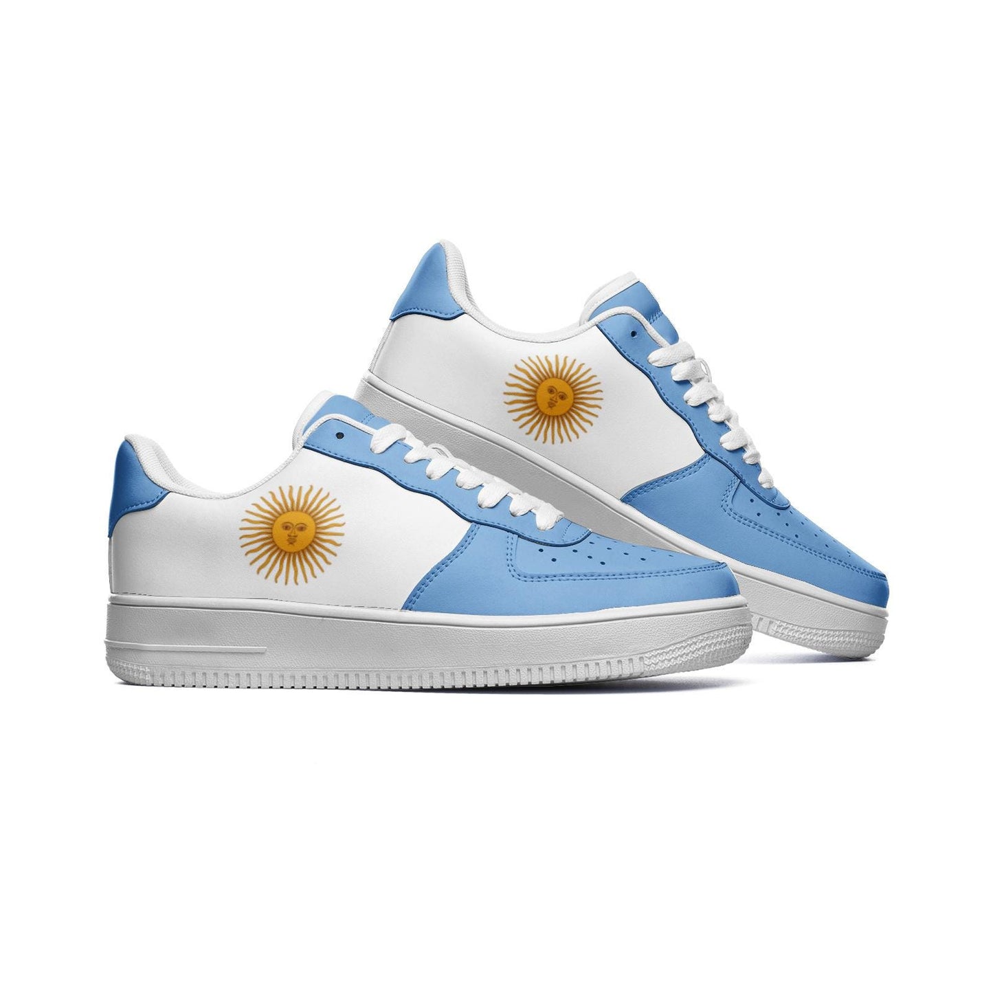 Argentina Flag Sneakers Argentina Unisex Low Top Vegan Leather Sneakers