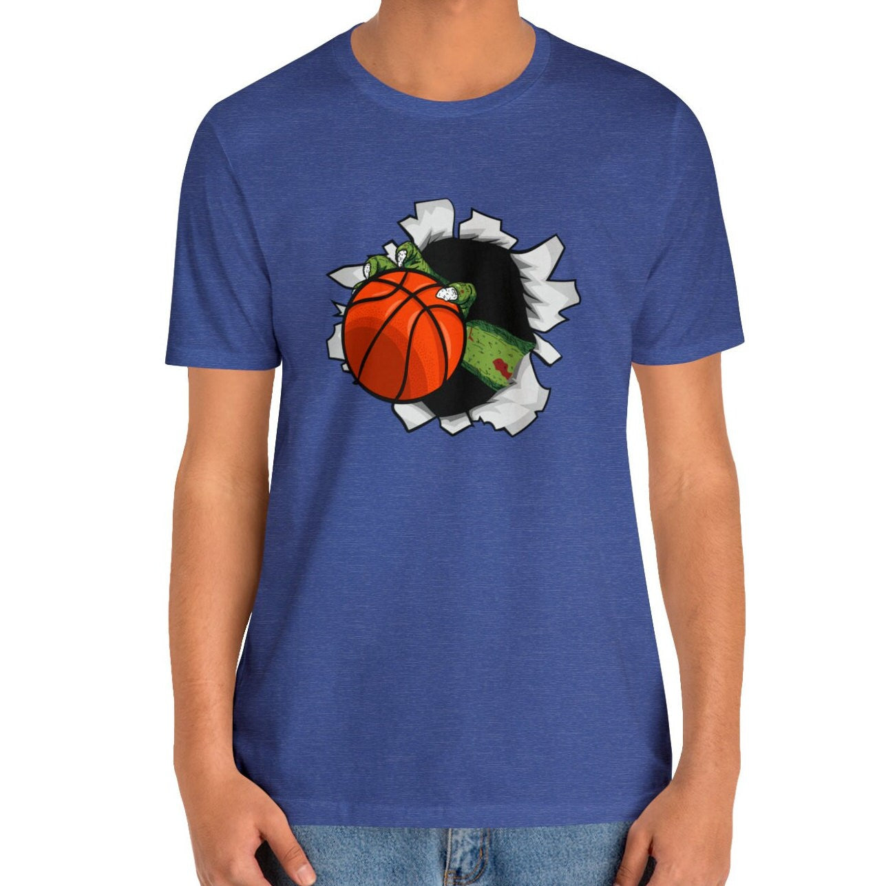 Zombie Basketball Halloween Shirt - Spooky Monster Tee