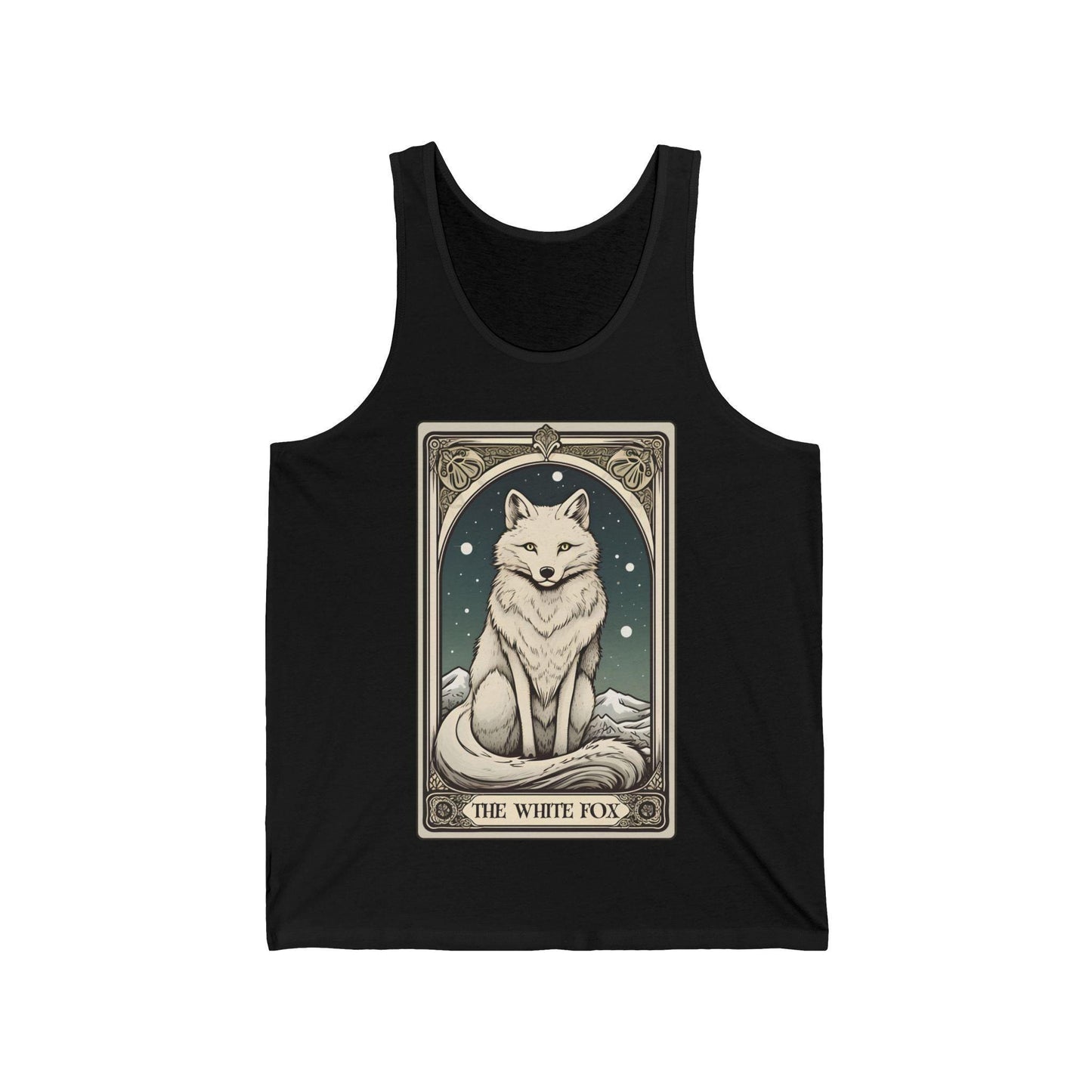 The White Fox Tarot Card Shirt, White Fox Shirt Arctic Fox Tank Top Wild Animal