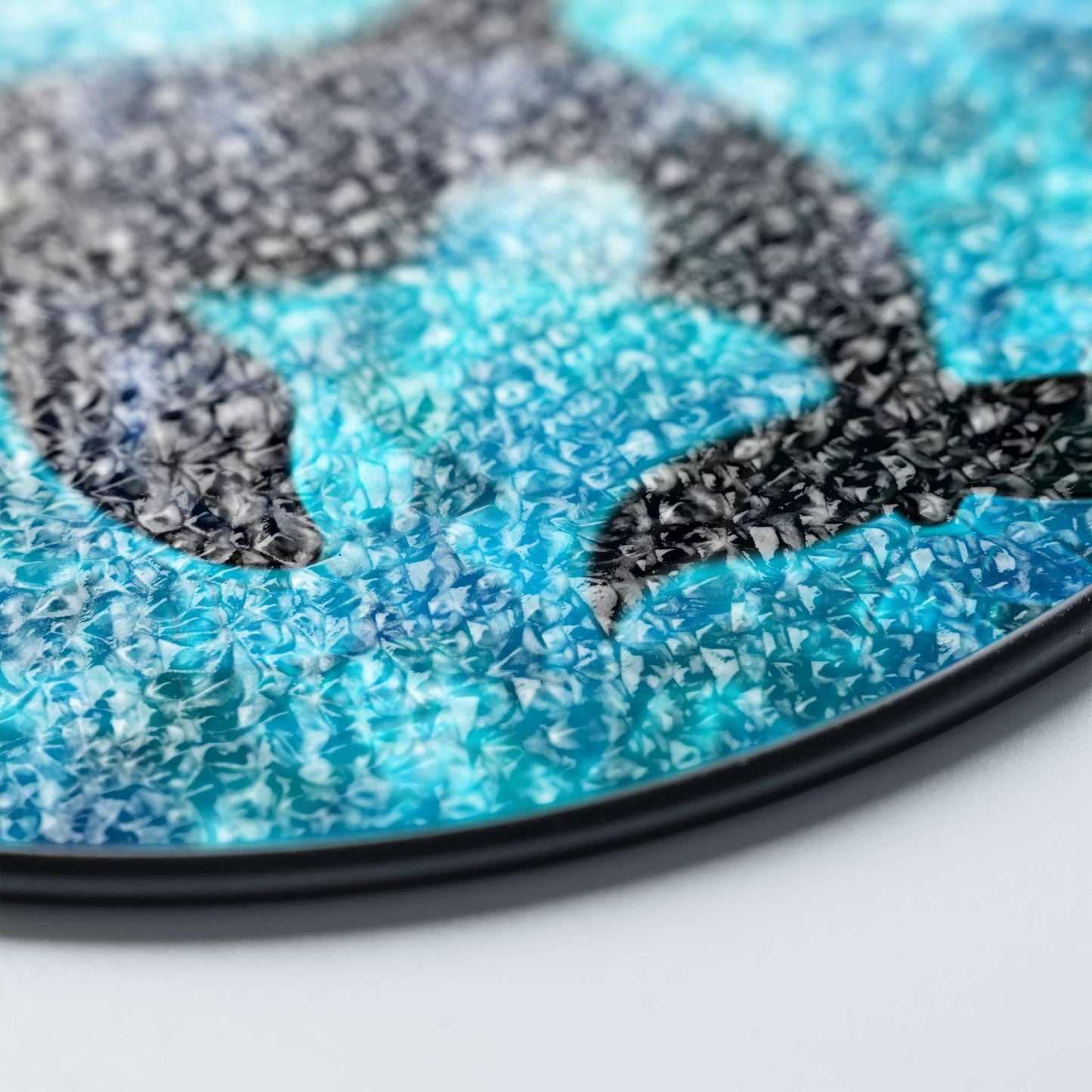 Orca Stained Glass Sun Catcher - Ocean Art Window Decoration for Sea Life Lovers