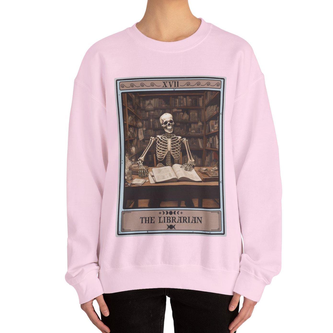 The Librarian Tarot Card Sweatshirt, Book Lover Reading Sweater
