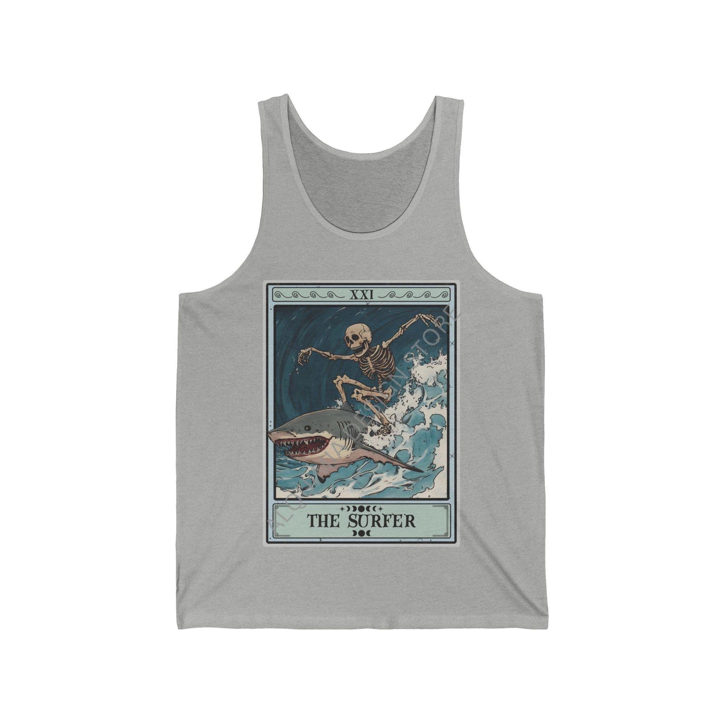 The Surfer Tarot Card Tank Top, Surfing Shirt, Beach Tee Ocean Lover Sea Life