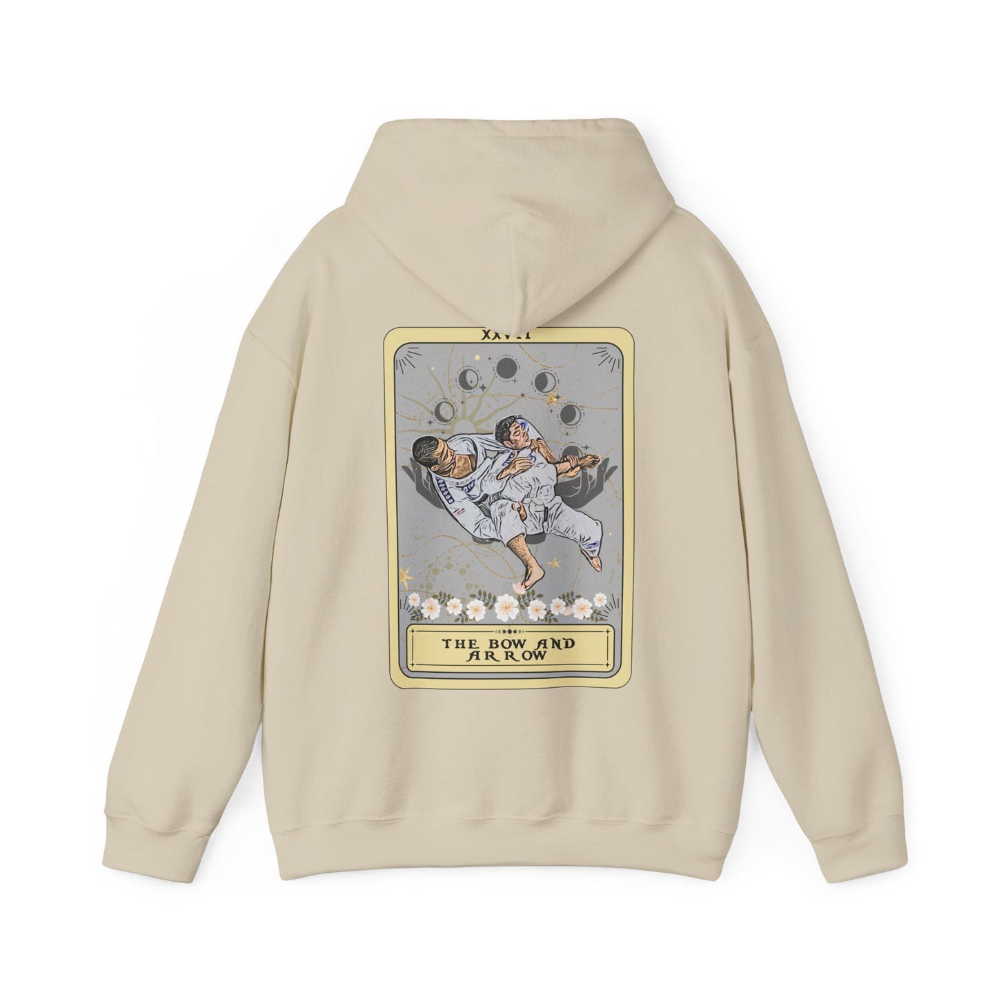 Jiu Jitsu Hoodie The Bow and Arrow Tarot Card Hoodie, Bow and Arrow BJJ Pose