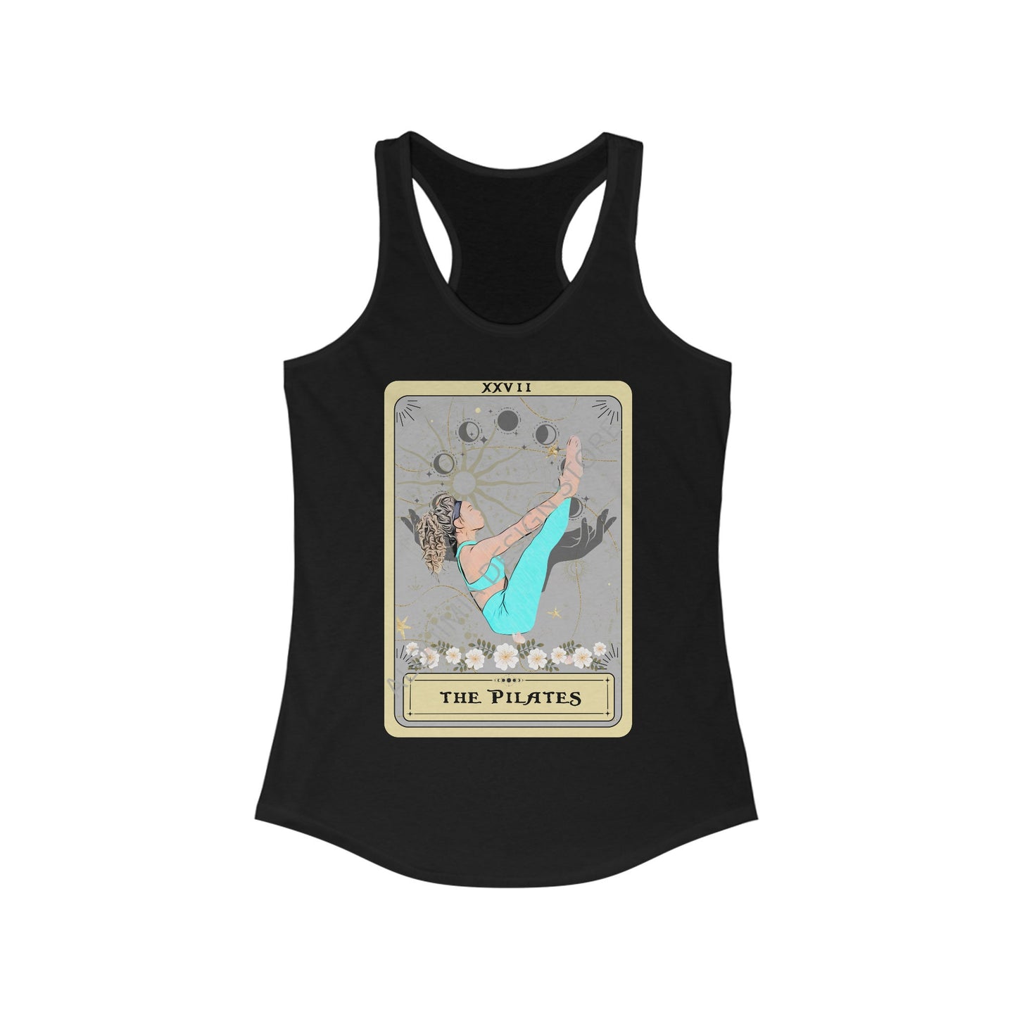 Pilates Tarot Card Tank Top - Racerback Shirt for Pilates Lovers