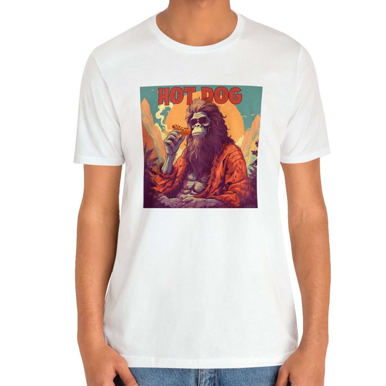 Bigfoot Hot Dog Shirt, Bigfoot Shirts Hot Dog Lover Gifts Sasquatch