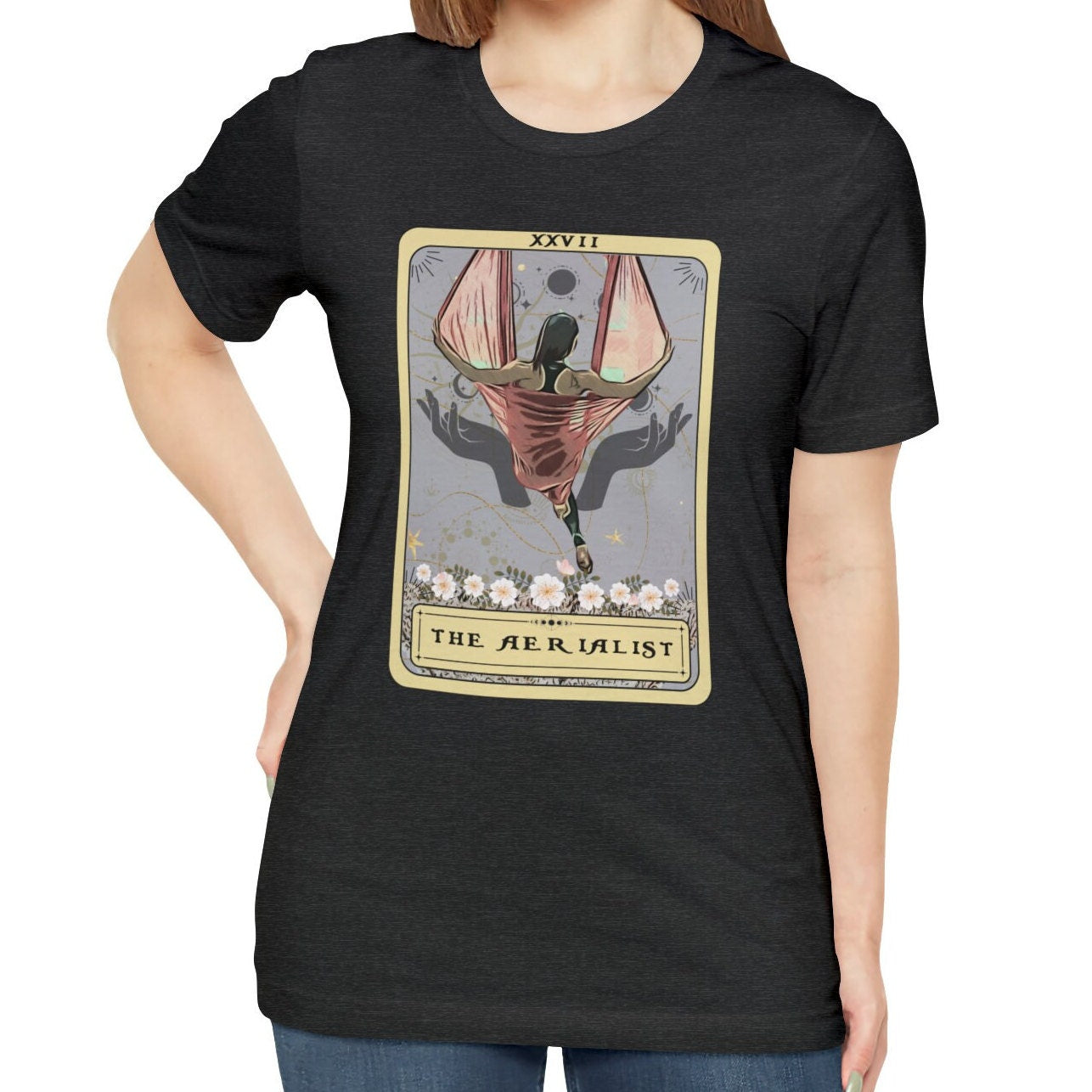 Aerialist Shirt, The Aerialist Tarot Card Shirt, Aerial Dancer Tshirt Hammock Aerial Dance Gift for Aerial Dancing