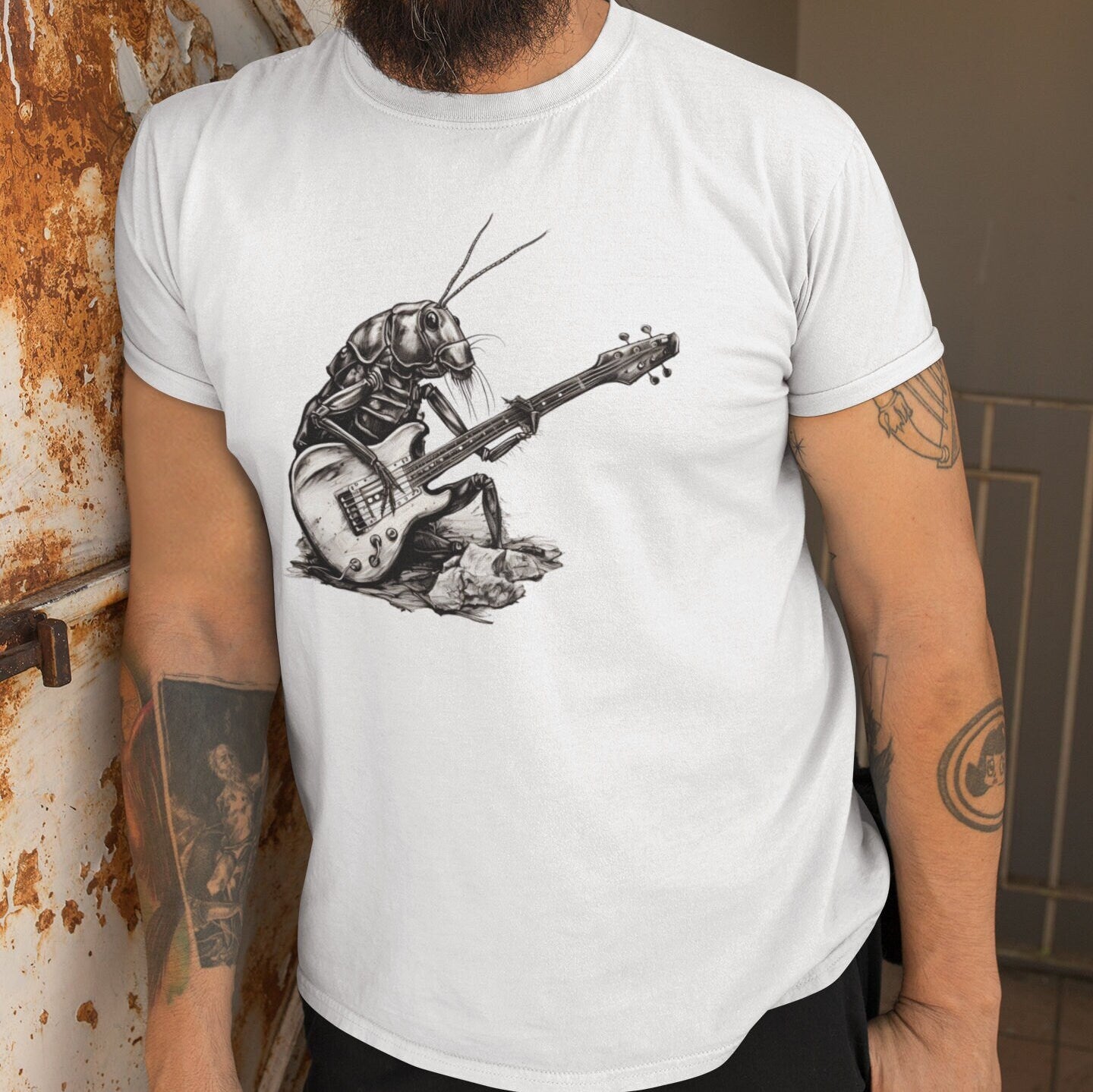 Bassist Cockroach Shirt - Bass Guitar Player Gift