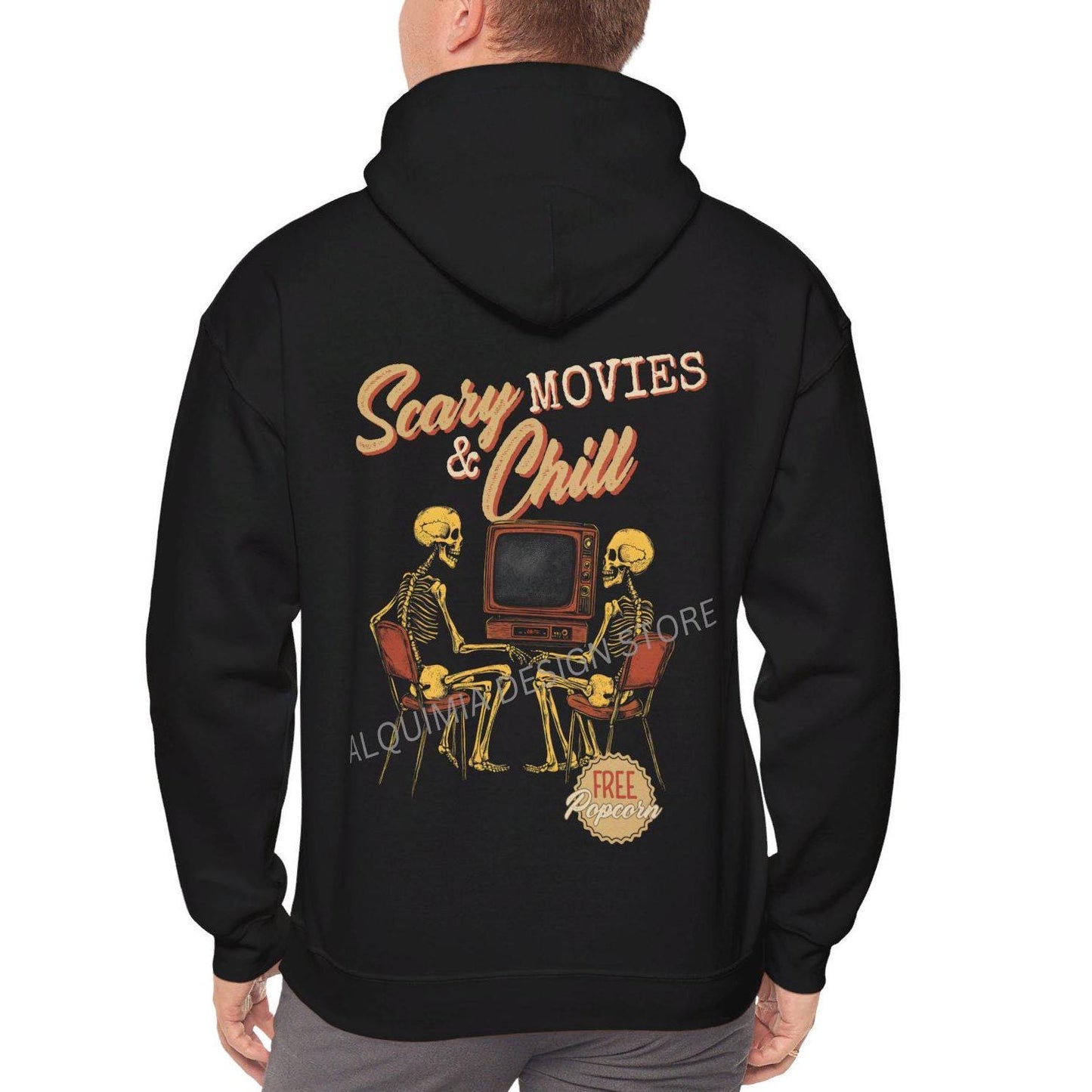 Halloween Hoodie - Vintage Skeleton Sweatshirt for Scary Movie Lovers
