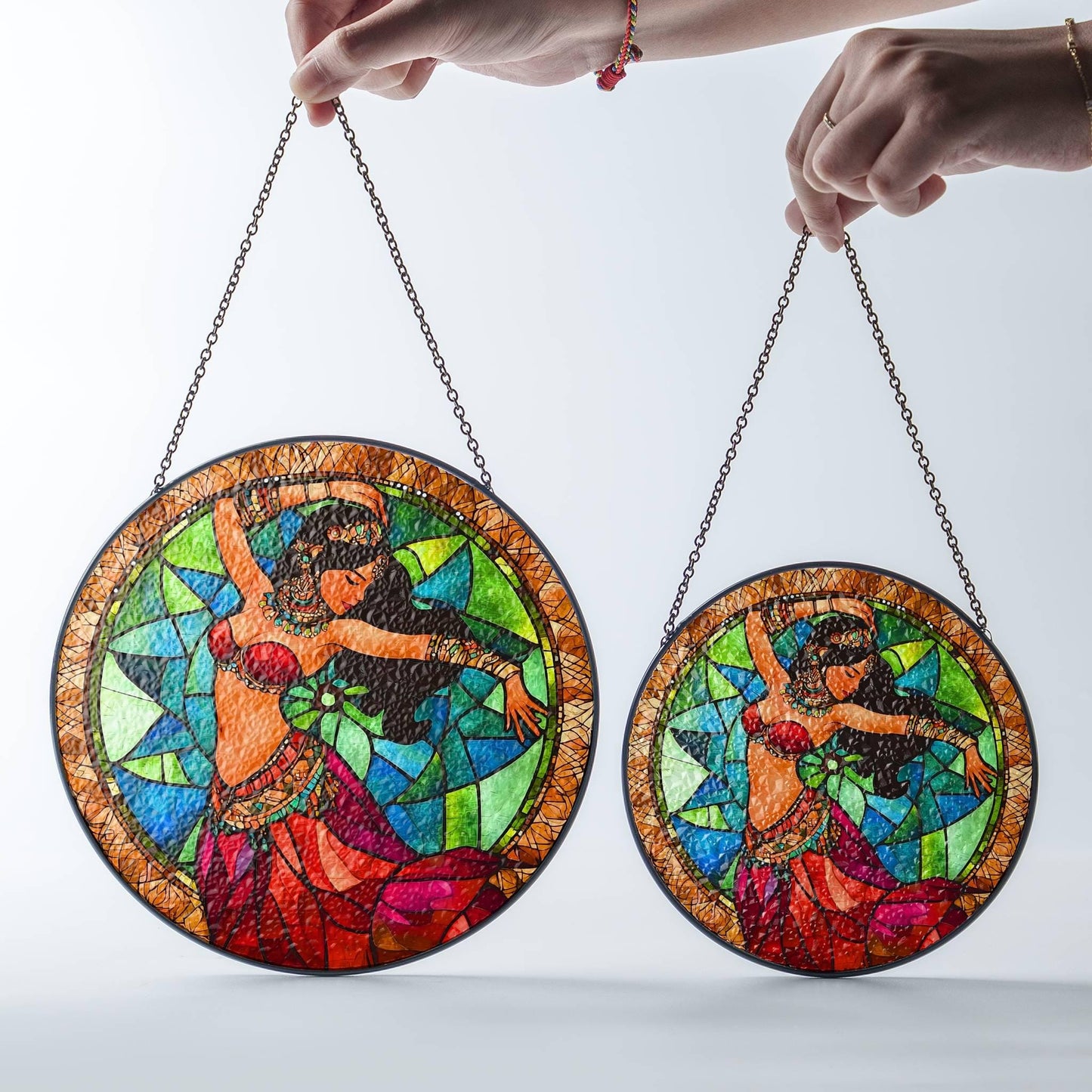 BellyDance Stained Glass SunCatcher Belly Dancing Window Hanging BellyDance Art