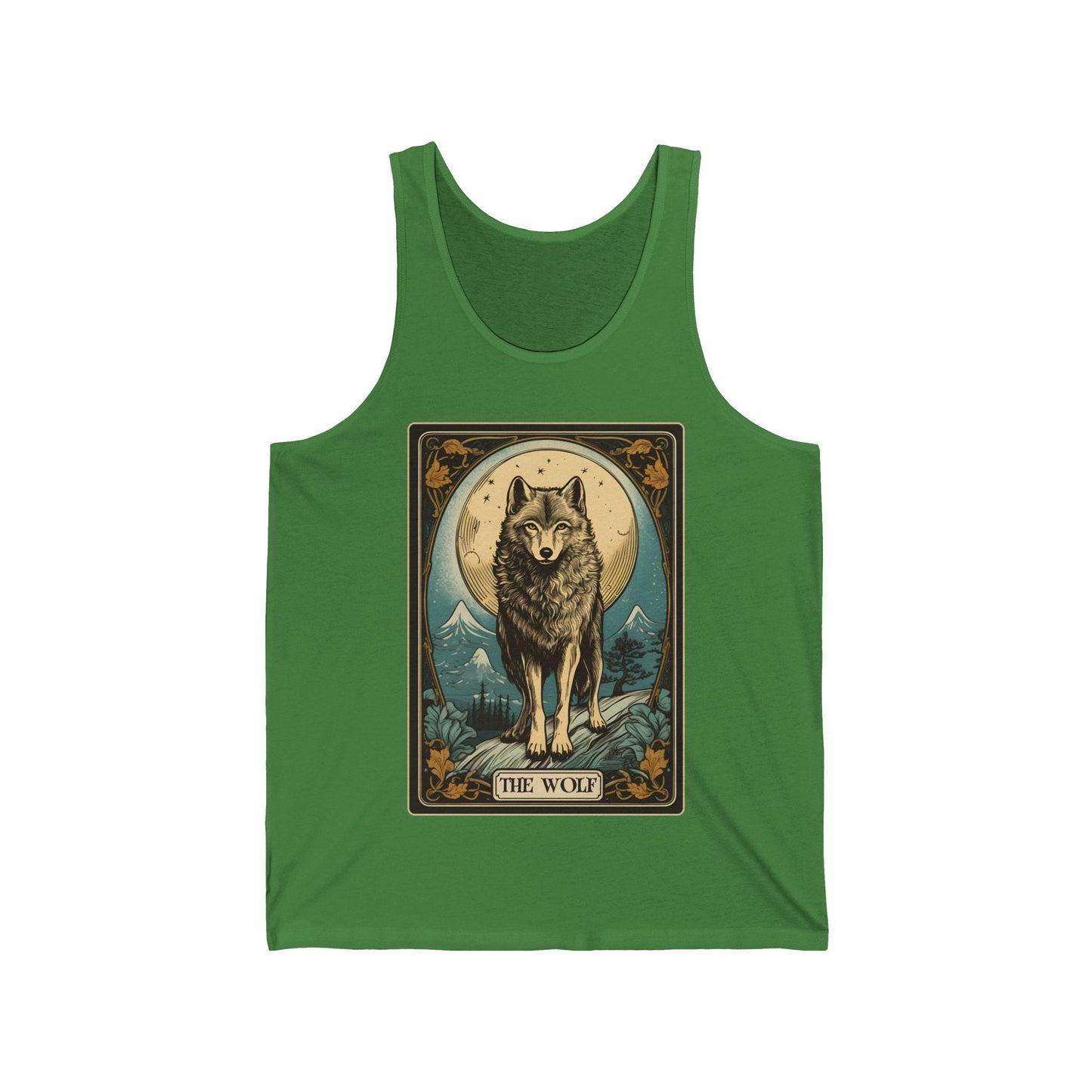 The Wolf Tarot Card Tank Top, Wolf Shirt Wild Animal Lover