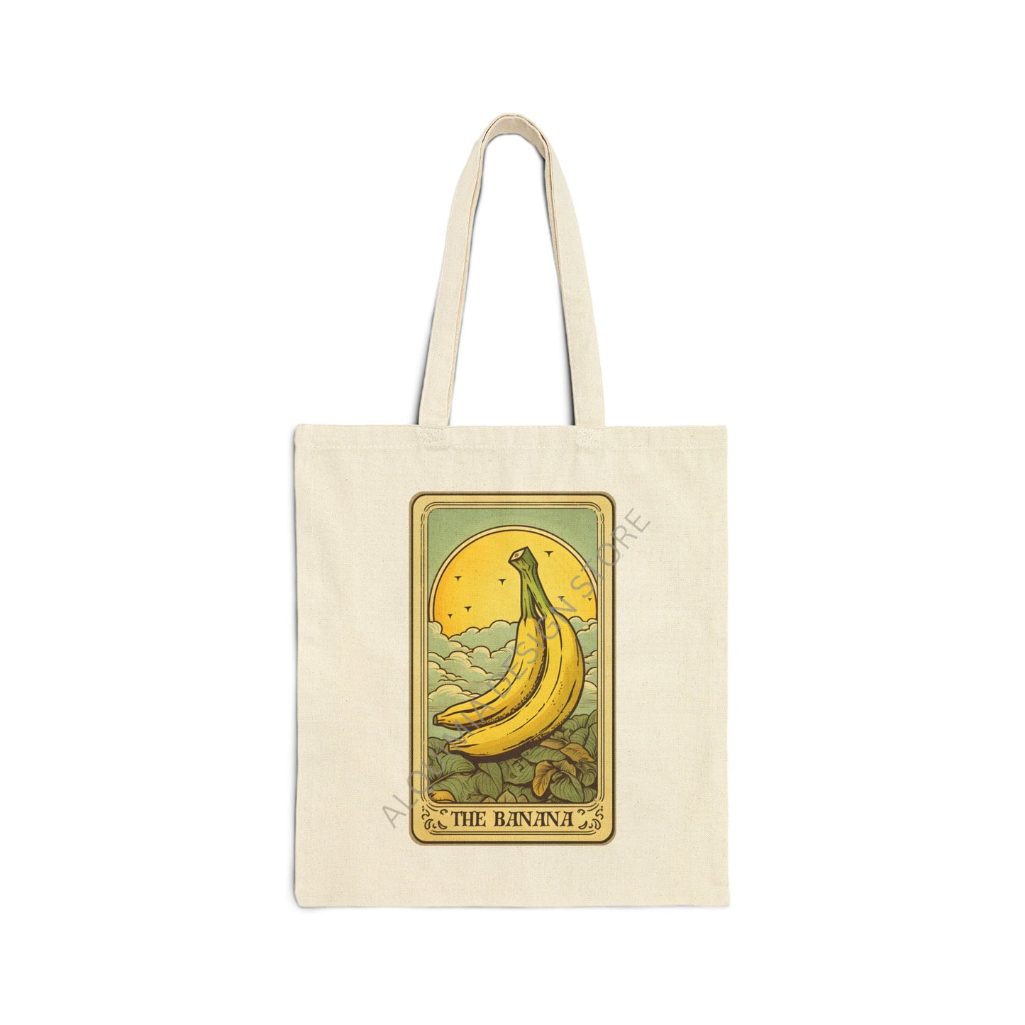Banana Tote Bag - Fruit Lovers Canvas Bag 15 x 16