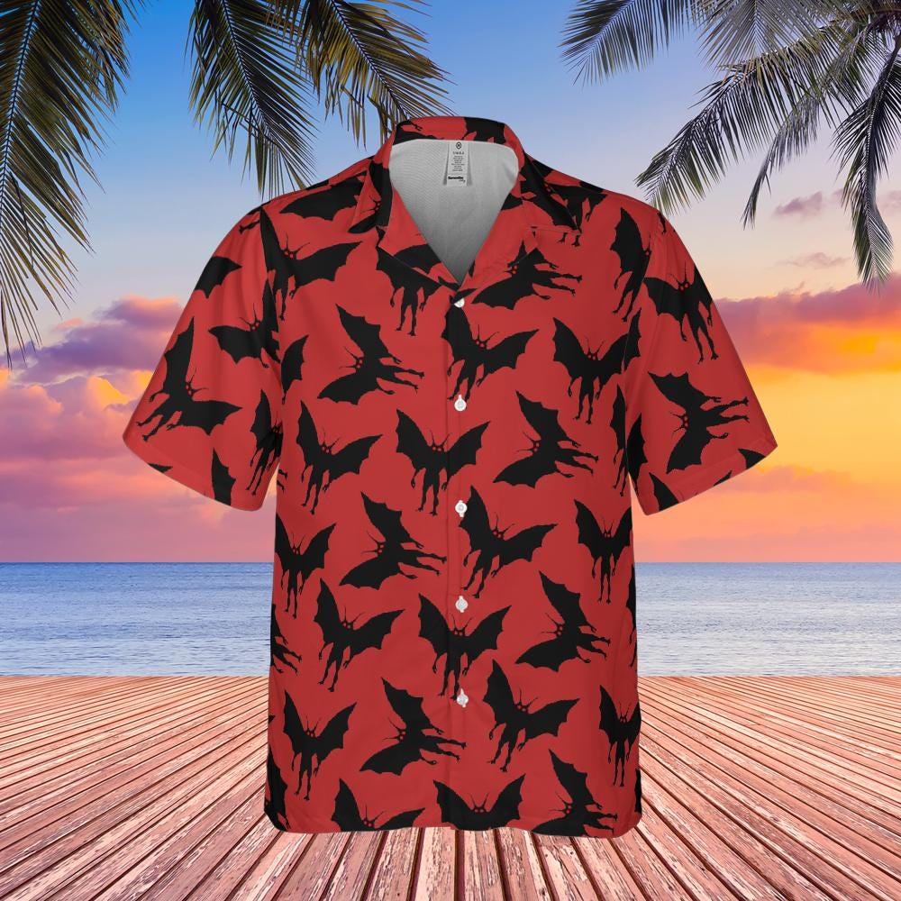 Mothman Hawaiian Shirt, Moth man Cryptid Shirt, Mothman West Virginia Cryptozoology Button Down Cryptid Shirt