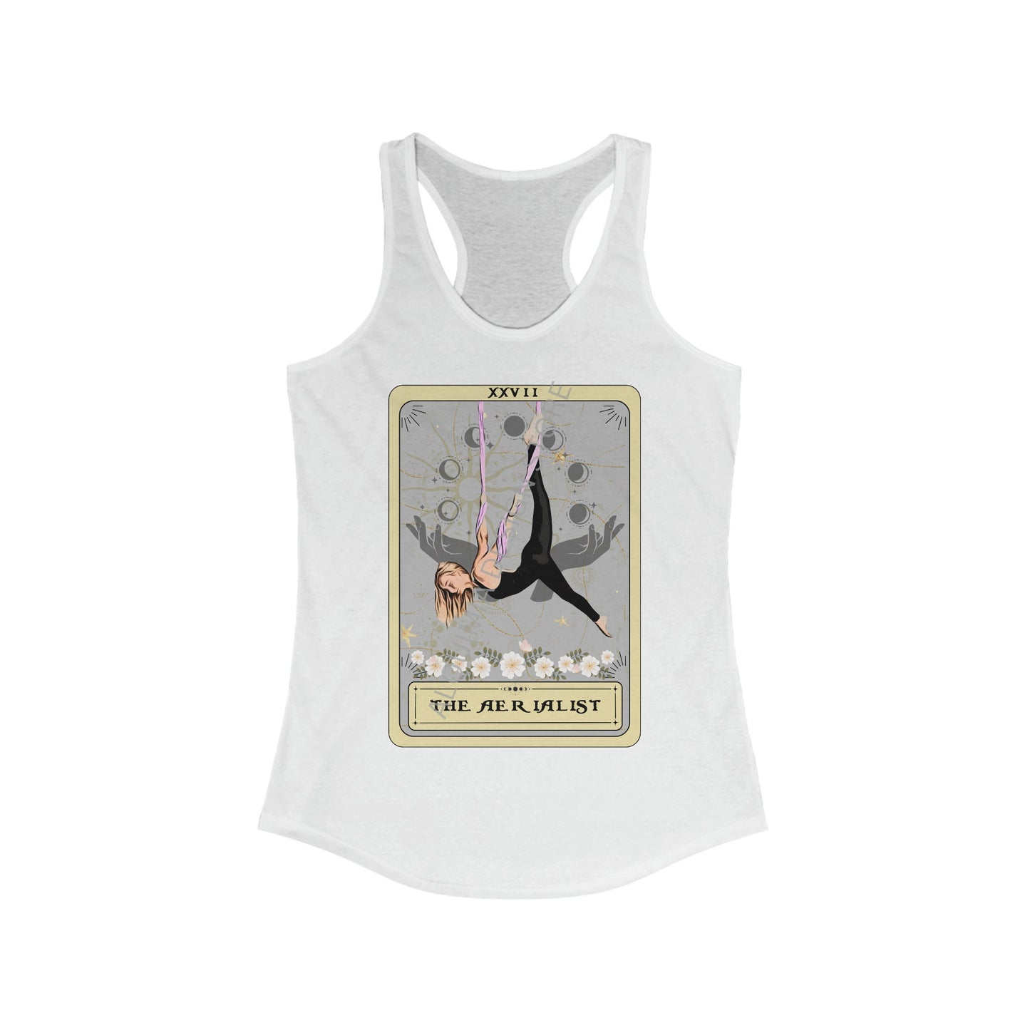 Aerialist Tank Top - Tarot Card Racerback Shirt for Aerial Silk Dance