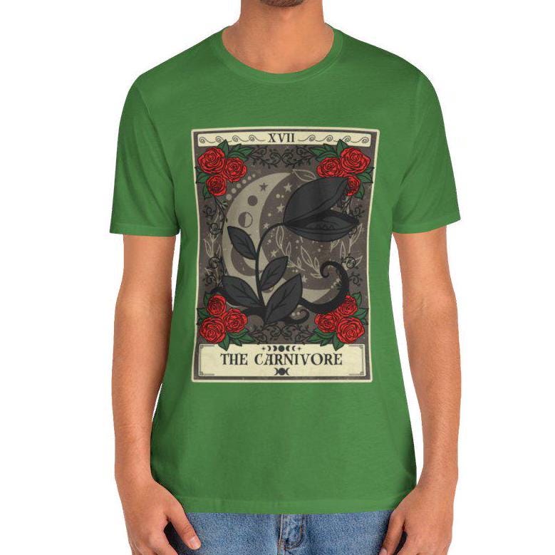 The Carnivore Tarot Card Shirt, Venus Fly Trap Carnivorous Plant Shirt