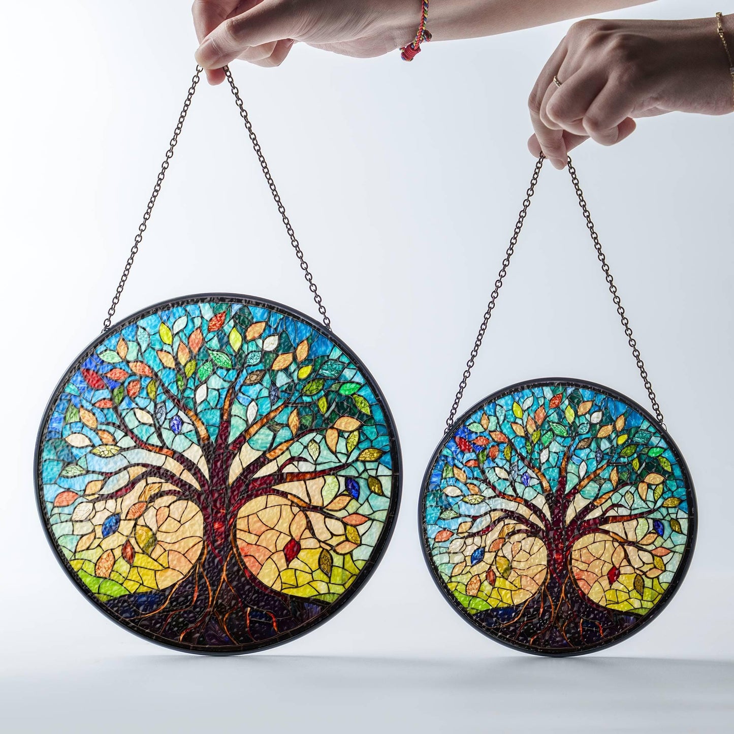 Tree of Life Stained Glass Sun Catcher - Window Hanging Decoration Protection