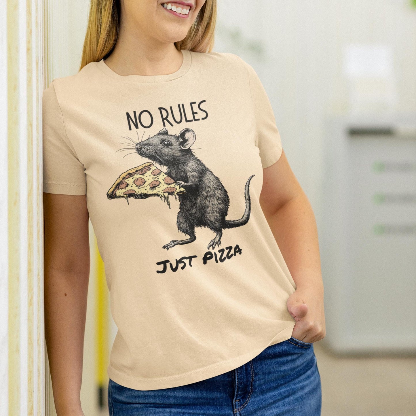 No Rules Just Pizza Rat Pizza Shirt, Pizza Lover Rat T-shirt