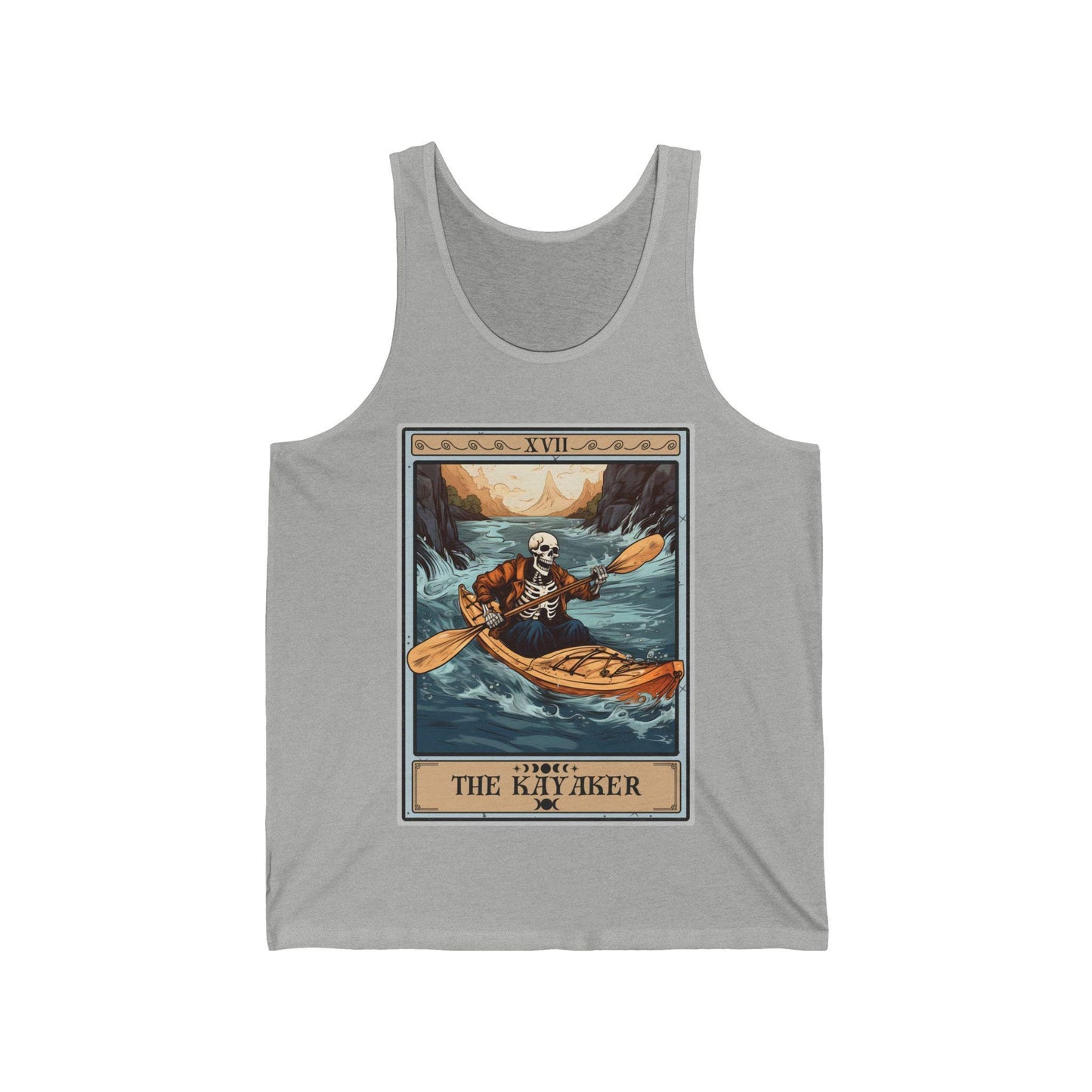 The Kayaker Tarot Card Tank Top, Kayak Shirt Kayaking Lover Gifts