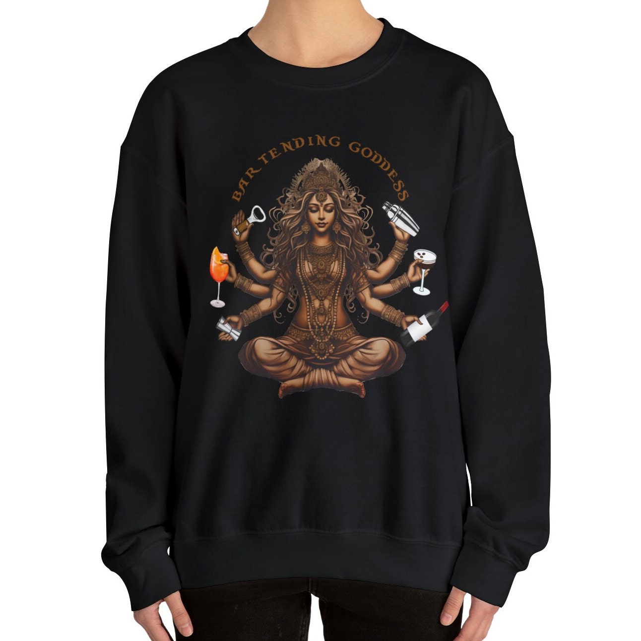 Bartender Sweatshirt - Bartending Goddess Gift for Women